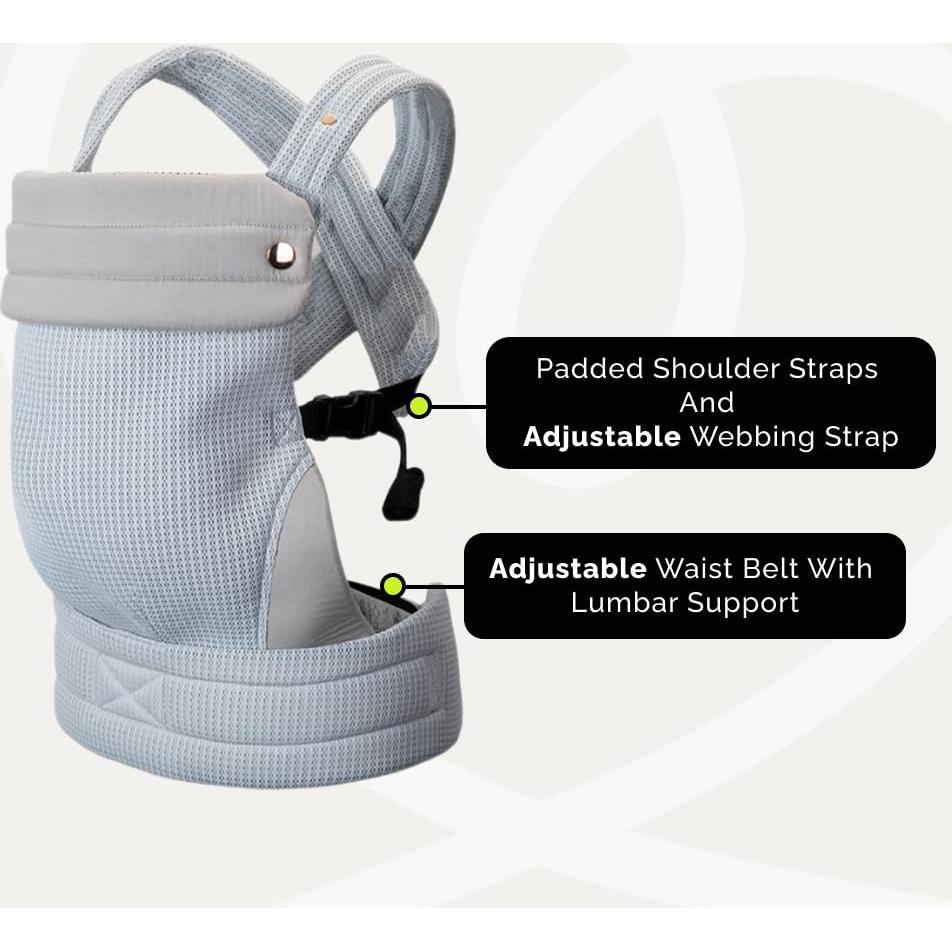 Portabebés NEST BLANCHE Ergonómico 3.2-15.9kg Malla Transpirable