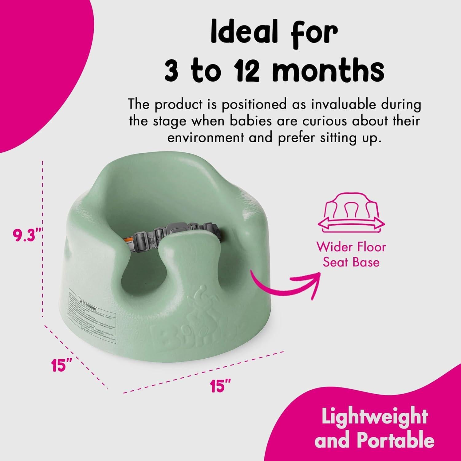 Asiento de Piso Bumbo Baby Hemlock para Bebés 3-12 Meses