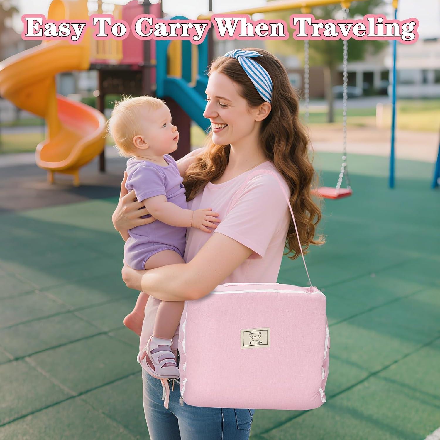 Cojín para Bebés Vervebaby Mundo Animal Rosa 75x45 cm