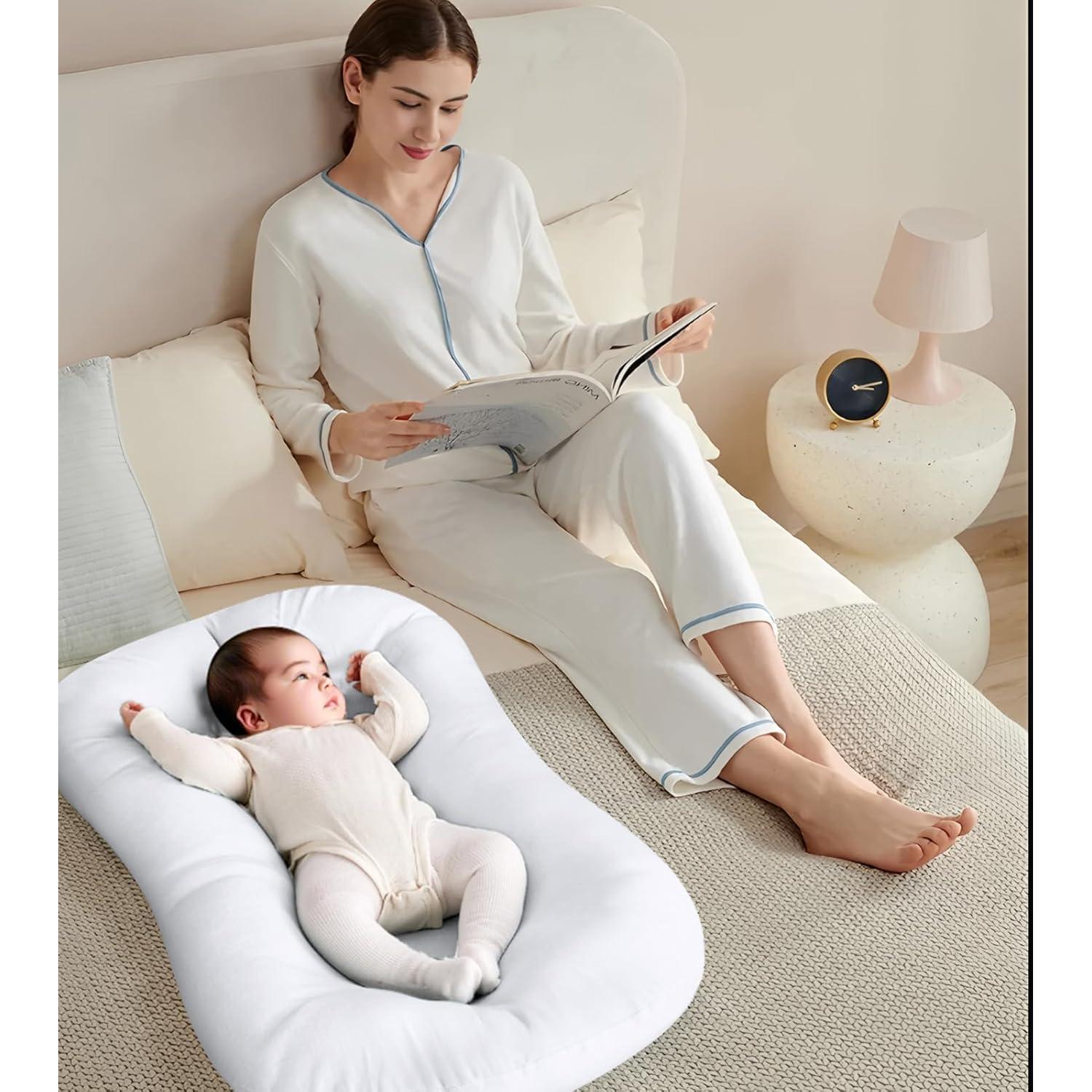 Cojín para Bebés 0-18 Meses Algodón Orgánico Blanco