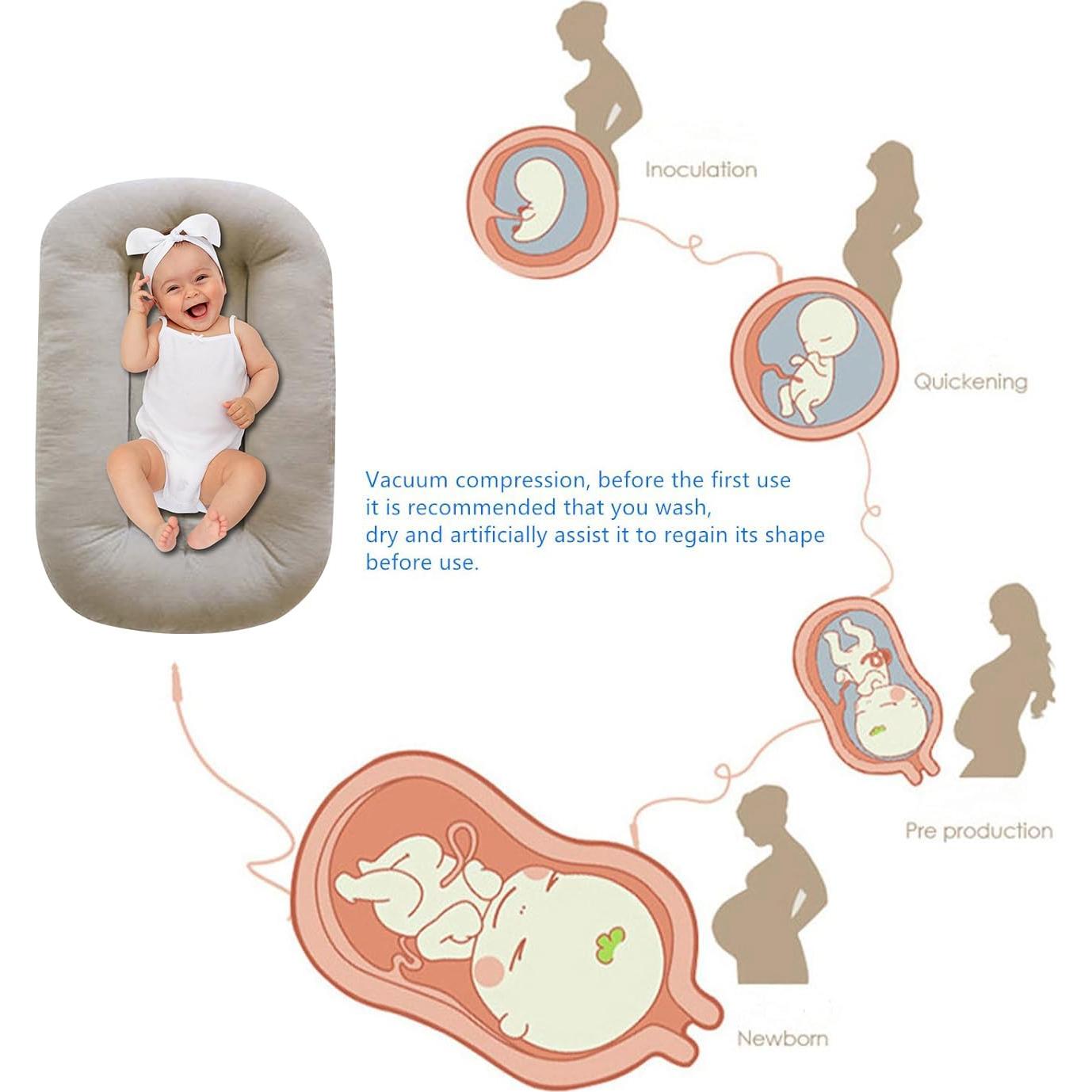 Lounger para Bebés Lucakuins Algodón Orgánico 0-12 Meses