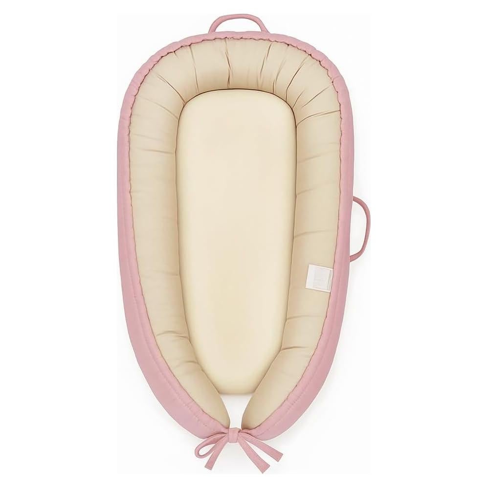 Sofá para Bebés Funda Nido Portátil 100% Algodón Rosa