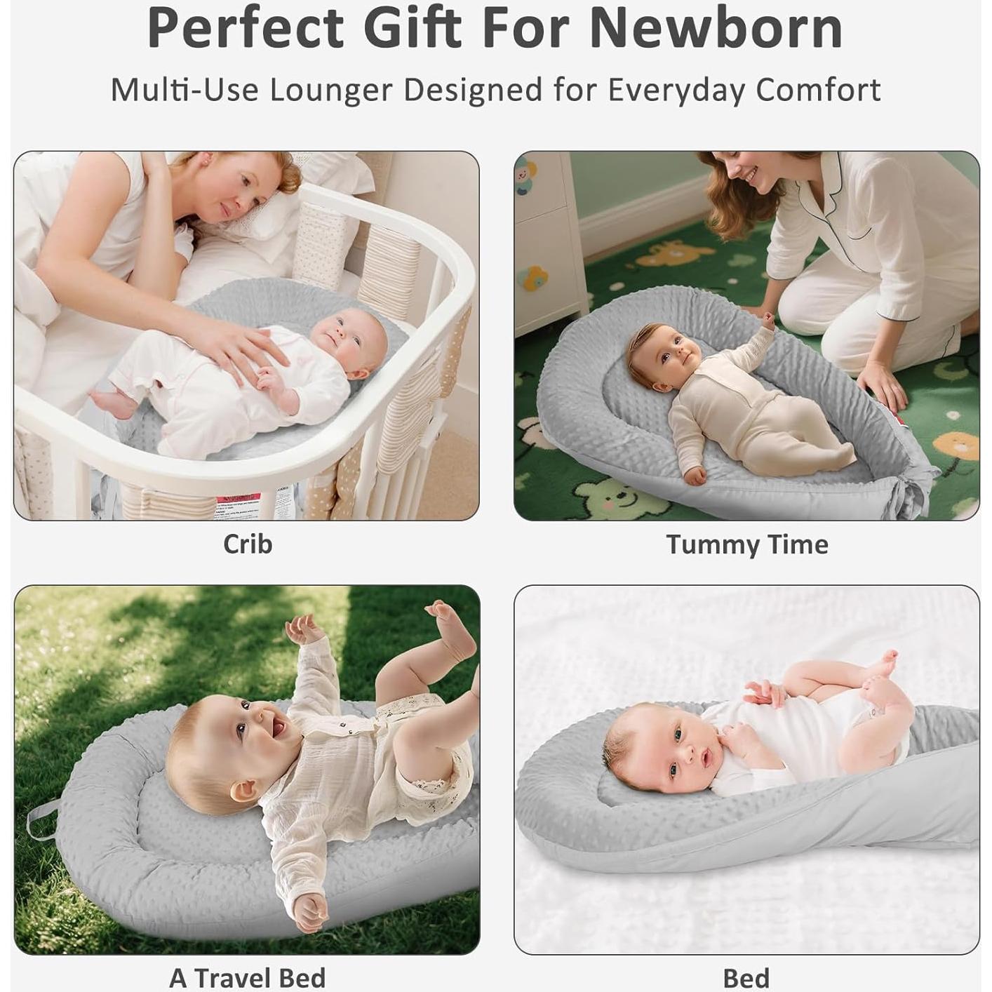 Cojín para Bebés TidlyBear - Nido Suave Algodón Orgánico 0-6 Meses