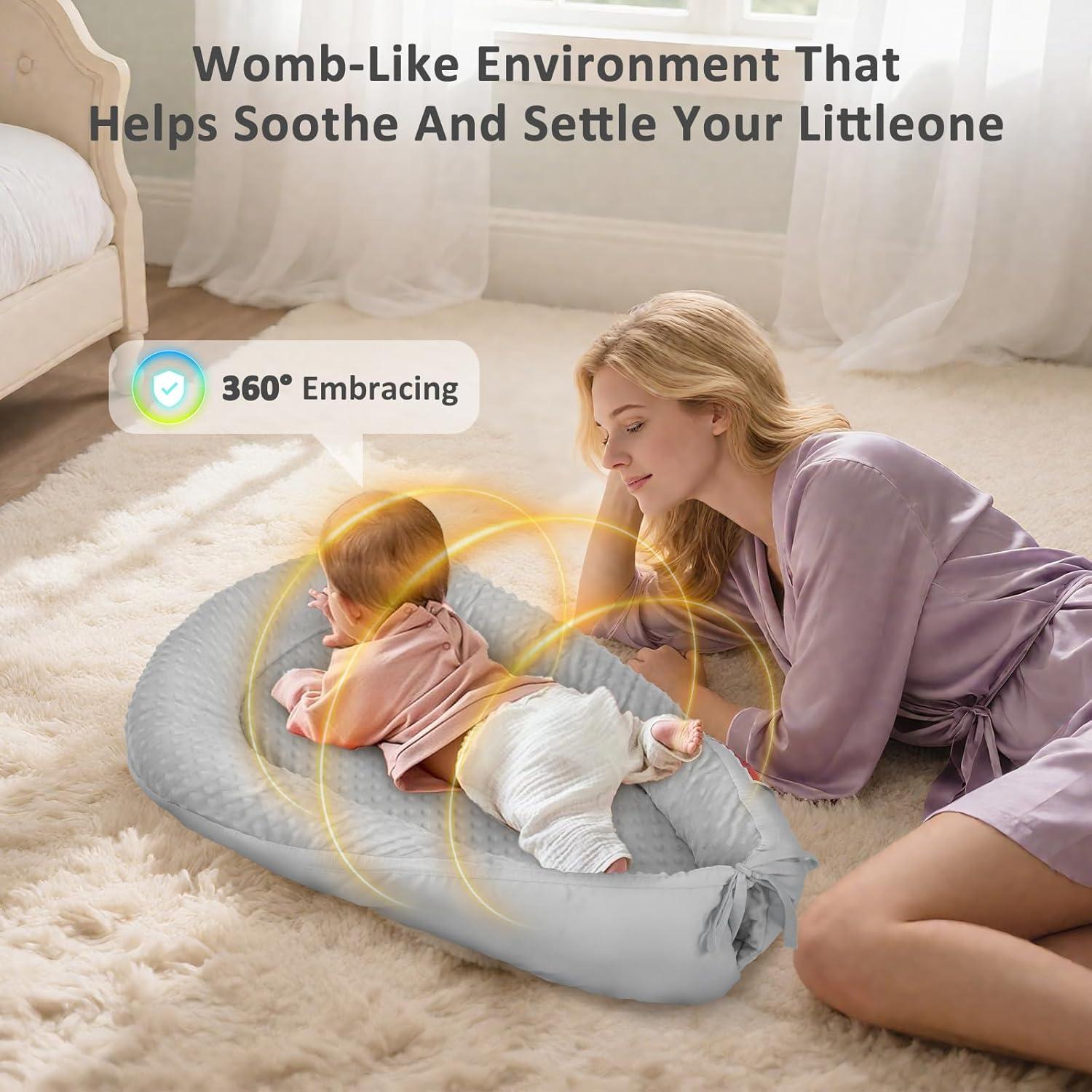 Cojín para Bebés TidlyBear - Nido Suave Algodón Orgánico 0-6 Meses