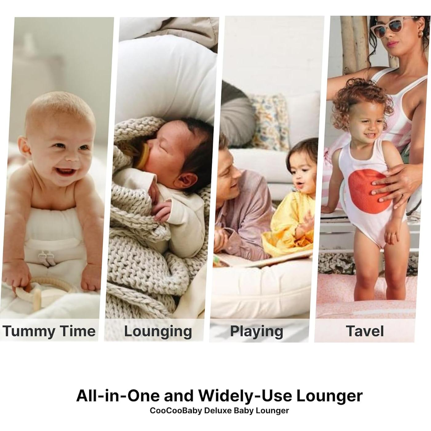 Cubierta Lounger Deluxe CooCooBaby 100% Algodón para Bebés