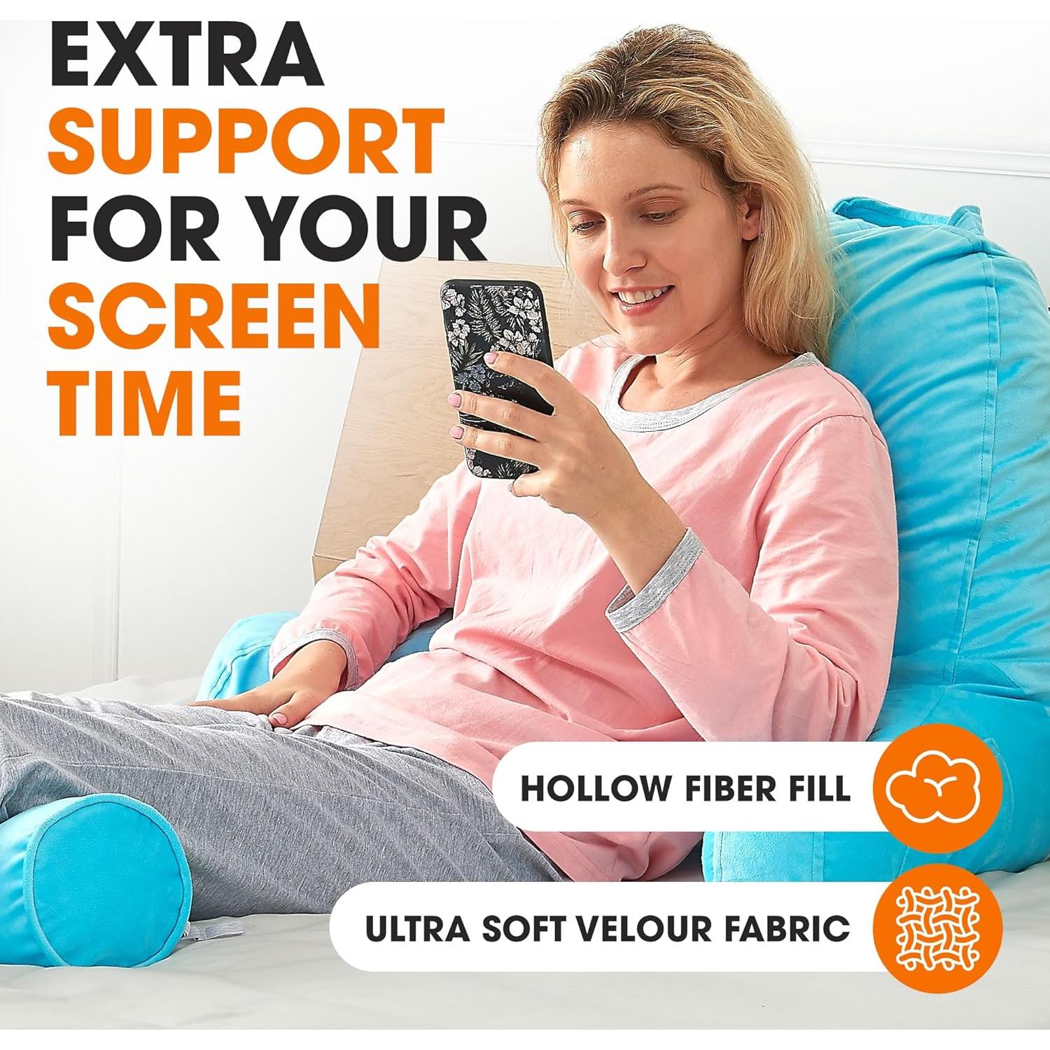 Almohada de Lectura Colección Cheer Azul Cielo Ergonomica