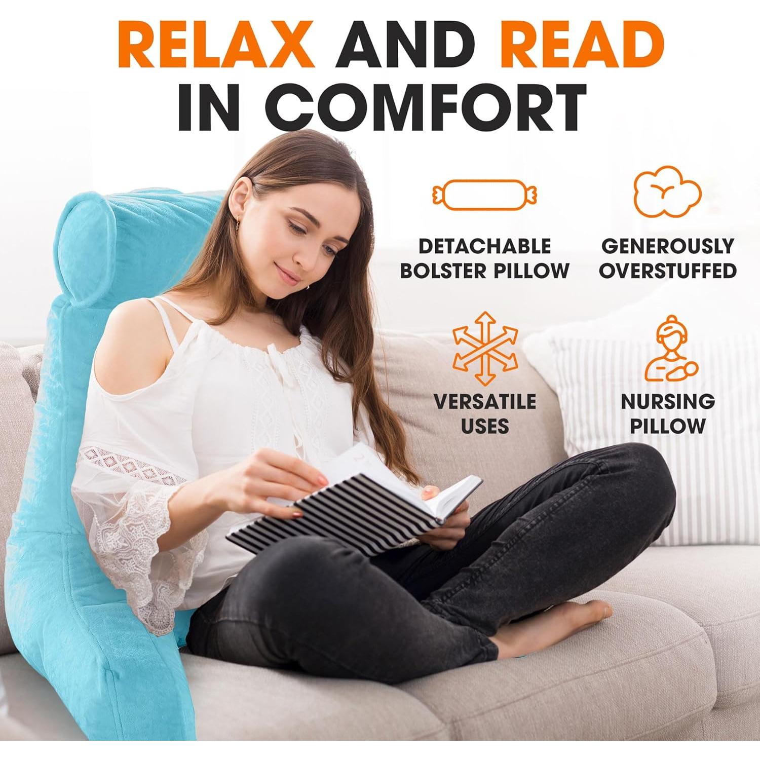 Almohada de Lectura Colección Cheer Azul Cielo Ergonomica