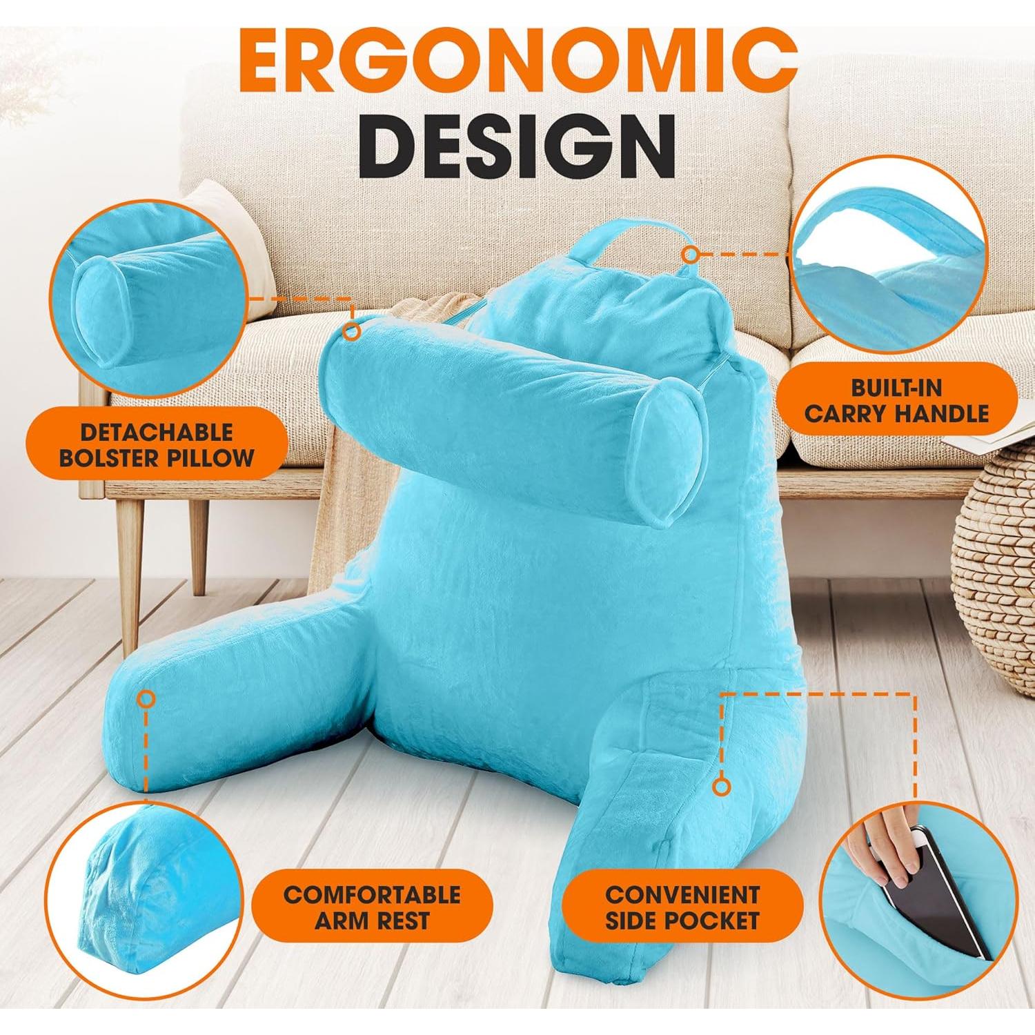 Almohada de Lectura Colección Cheer Azul Cielo Ergonomica