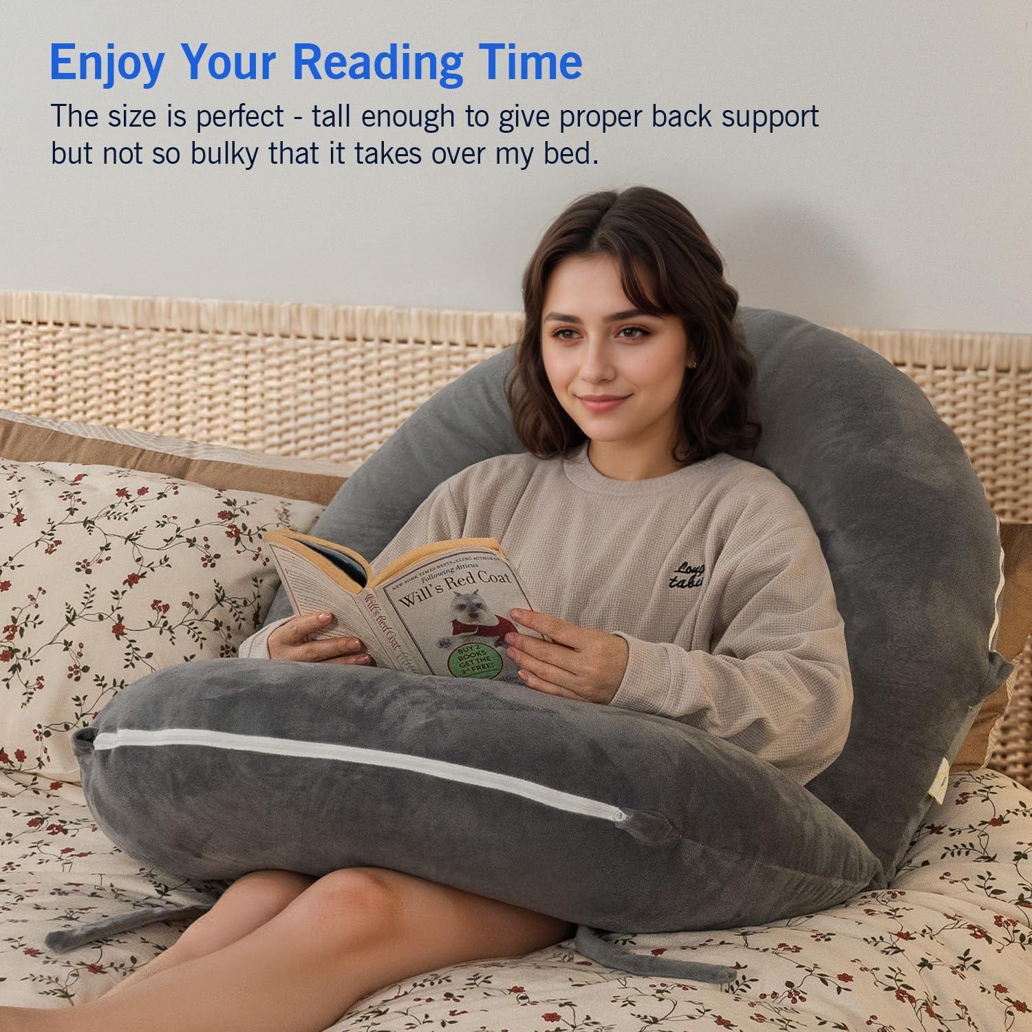 Cojín de Lectura Plegable INSEN para Adultos y Niños - Gris