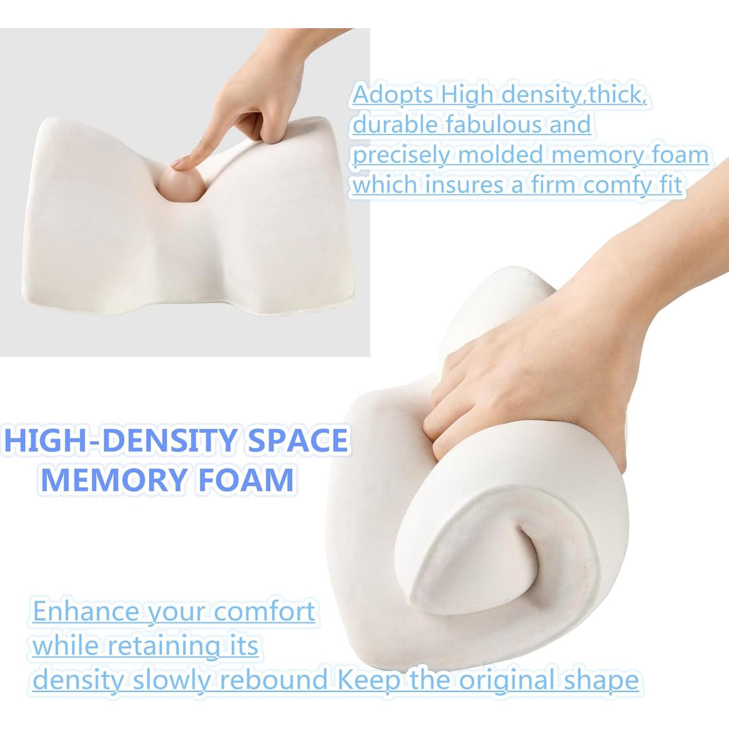 Almohada de Cuello Ovyuzhen Ergonómica Espuma de Memoria Negra