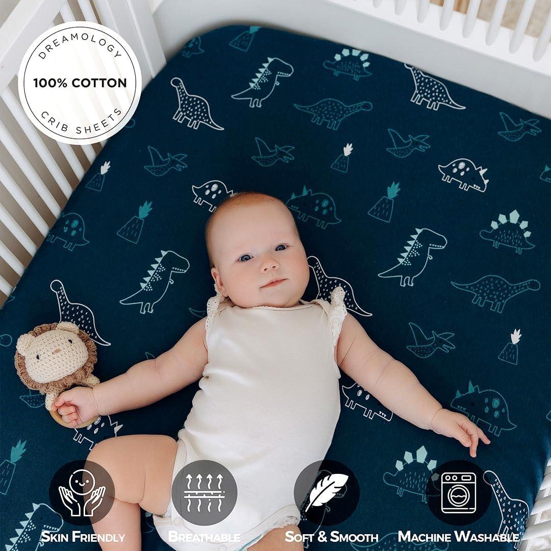 Sábanas de Cuna Estándar Dreamology 100% Algodón 2 Piezas
