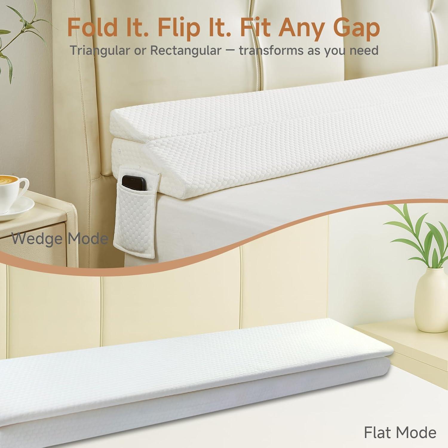 Cojín de Cuña Convertible King PORODM - Espuma Lavable 193x25.4 cm