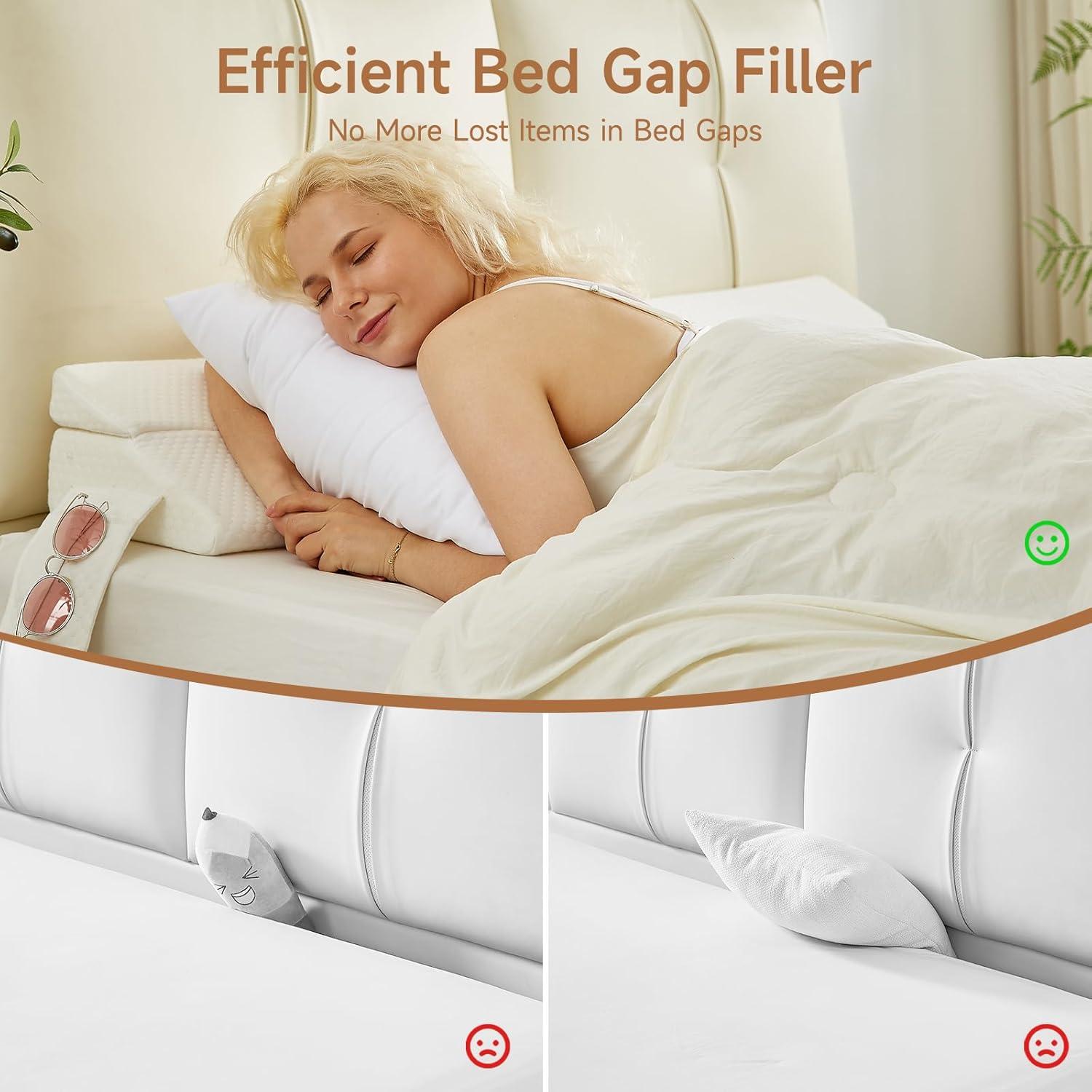 Cojín de Cuña Convertible King PORODM - Espuma Lavable 193x25.4 cm