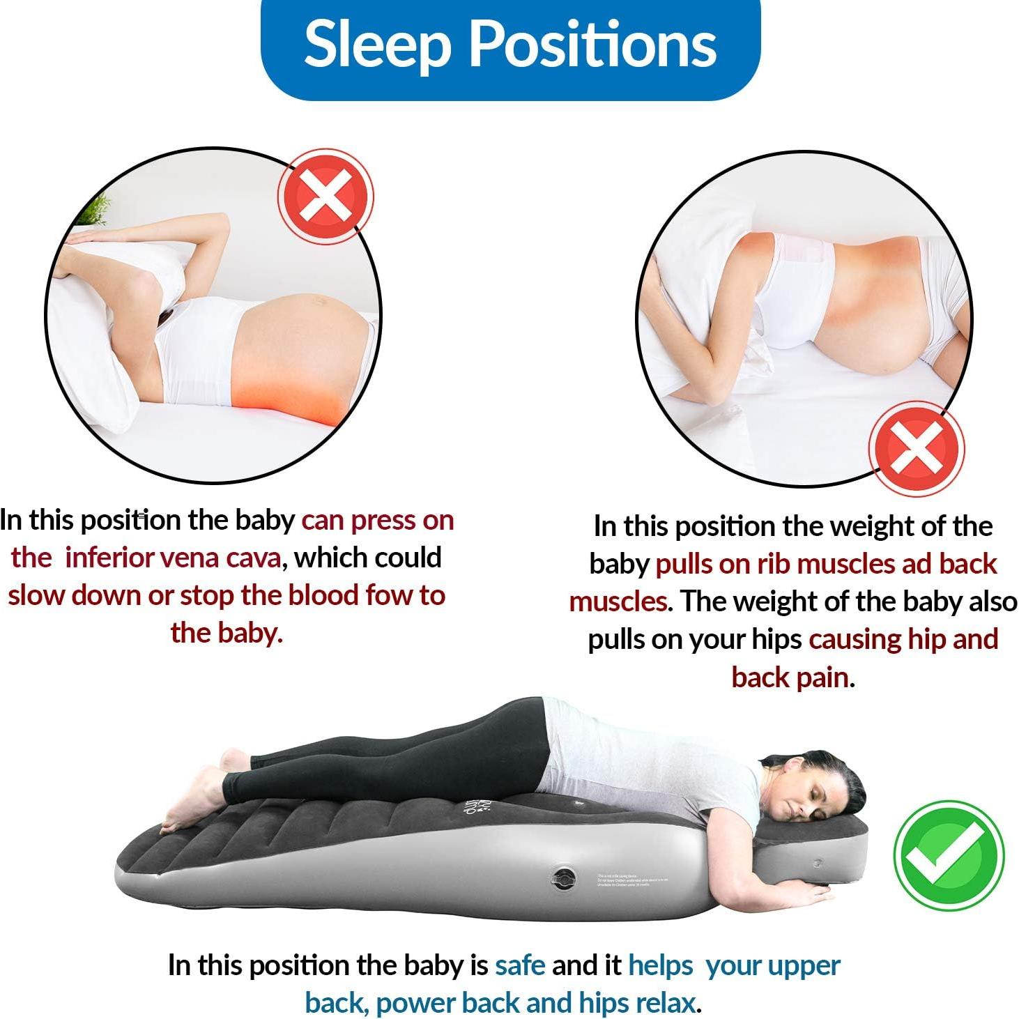 Almohada de Embarazo Cozy Bump Rosa 100% Algodón para Dormir