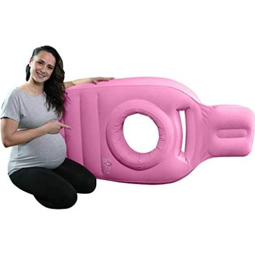Almohada de Embarazo Cozy Bump Rosa 100% Algodón para Dormir
