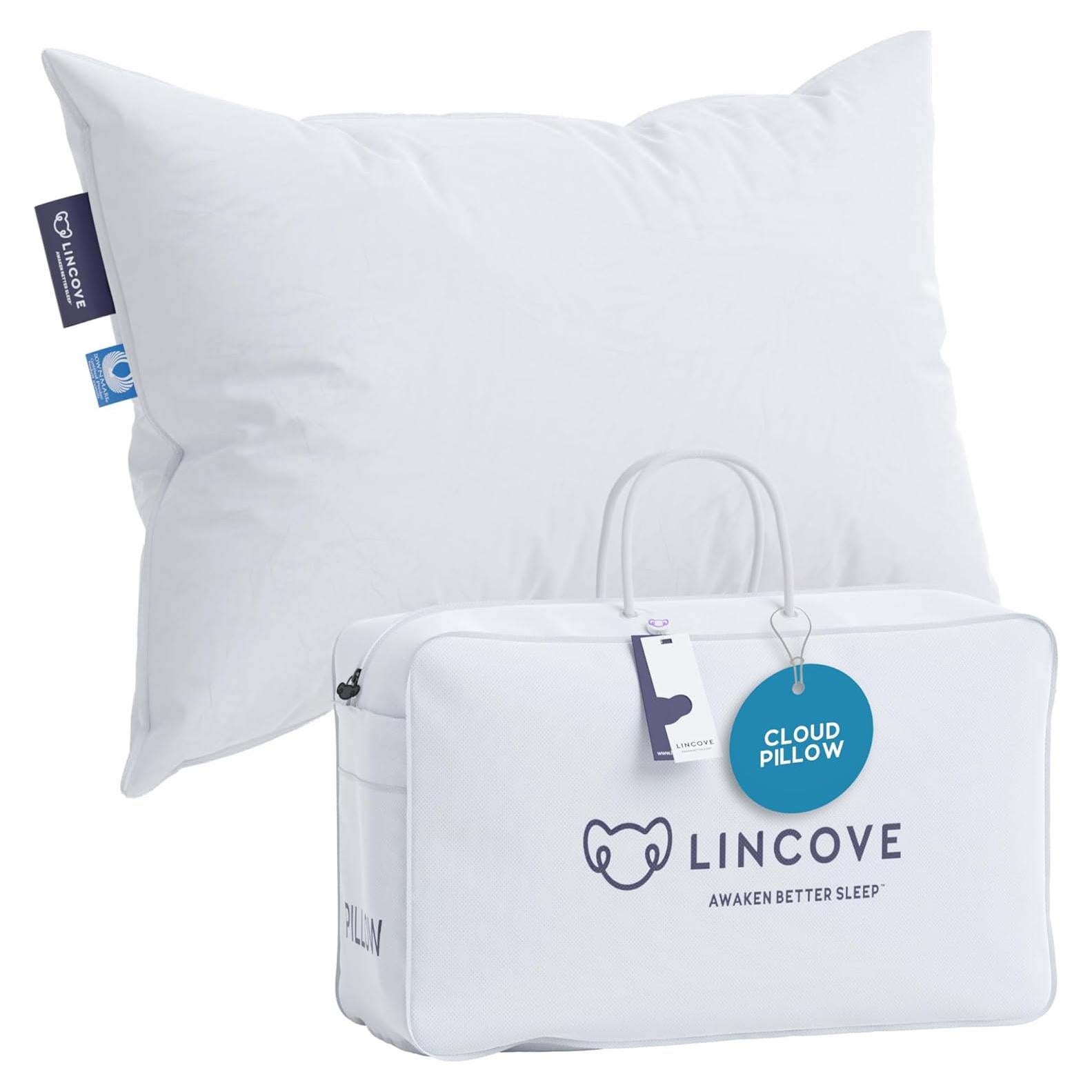 Almohada Lincove Nube Natural de Plumas de Pato - Reina