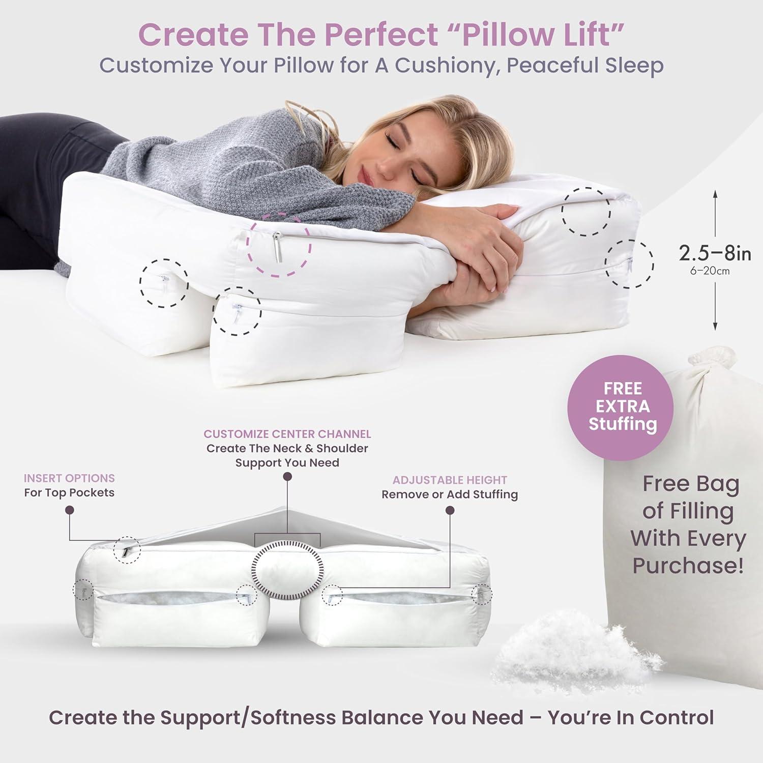 Almohada Ortopédica Ajustable Hit Notion para Durmientes de Lado