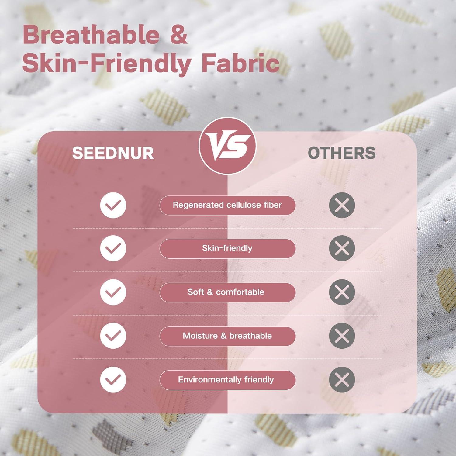 Cojín de Embarazo SEEDNUR Forma de G Ajustable Gris