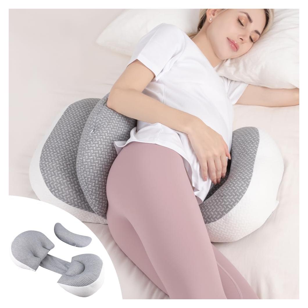 Almohada de Embarazo Chilling Home Cuña Ajustable Gris 71x40cm
