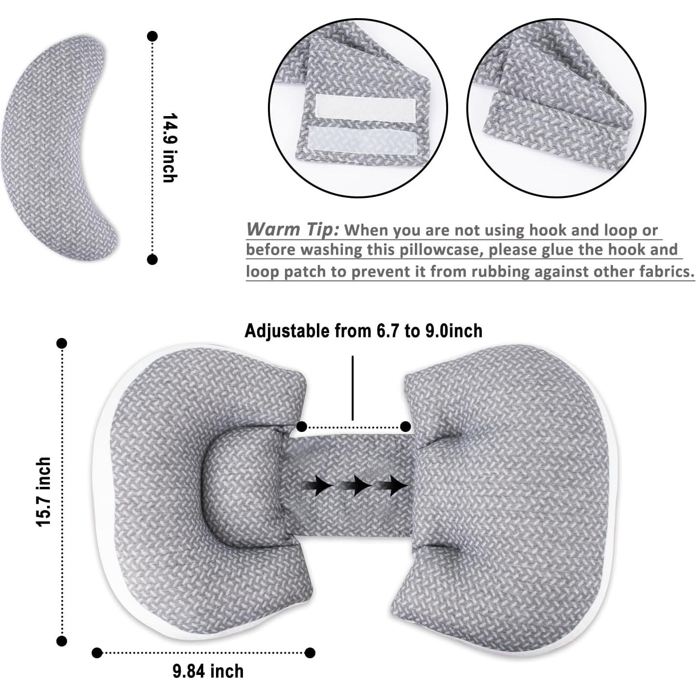 Almohada de Embarazo Chilling Home Cuña Ajustable Gris 71x40cm