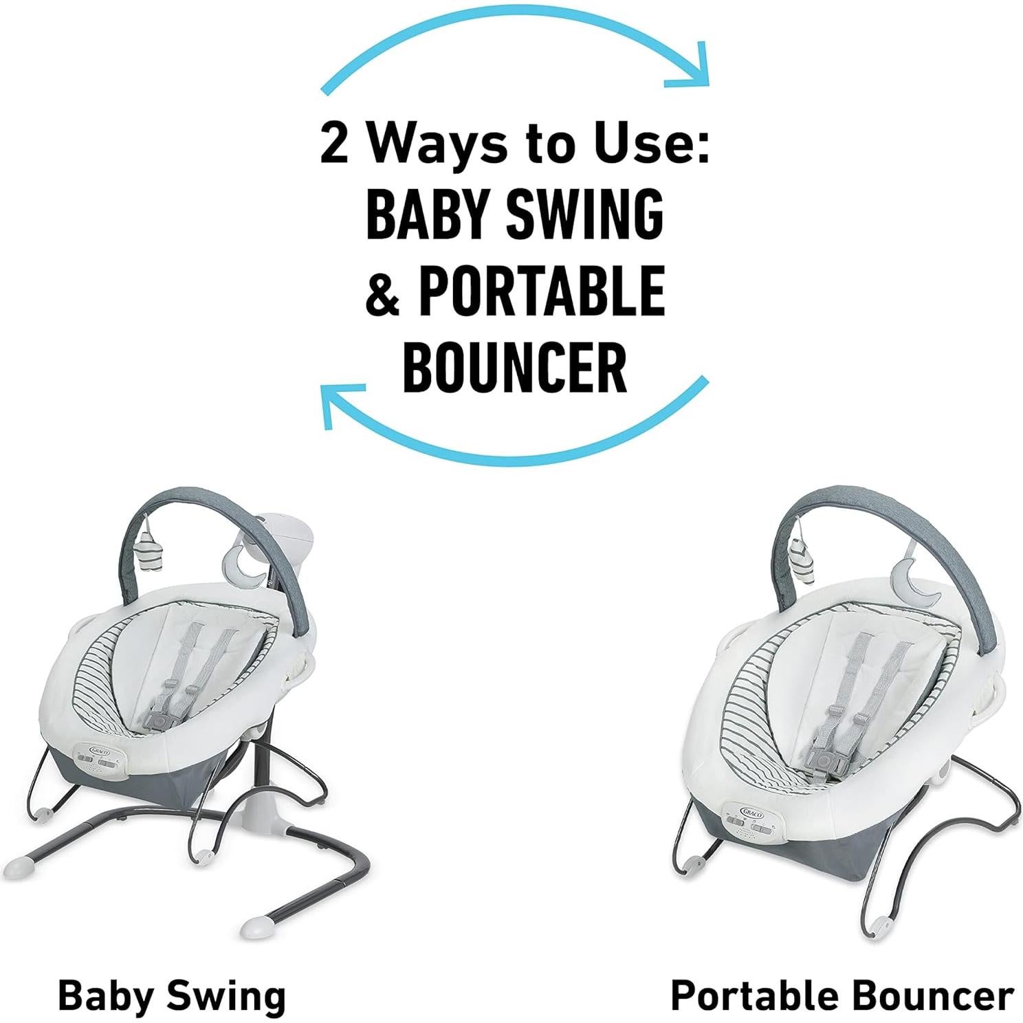 Cuna de Bebé Graco Soothe 'n Sway LX con Columpio Portátil
