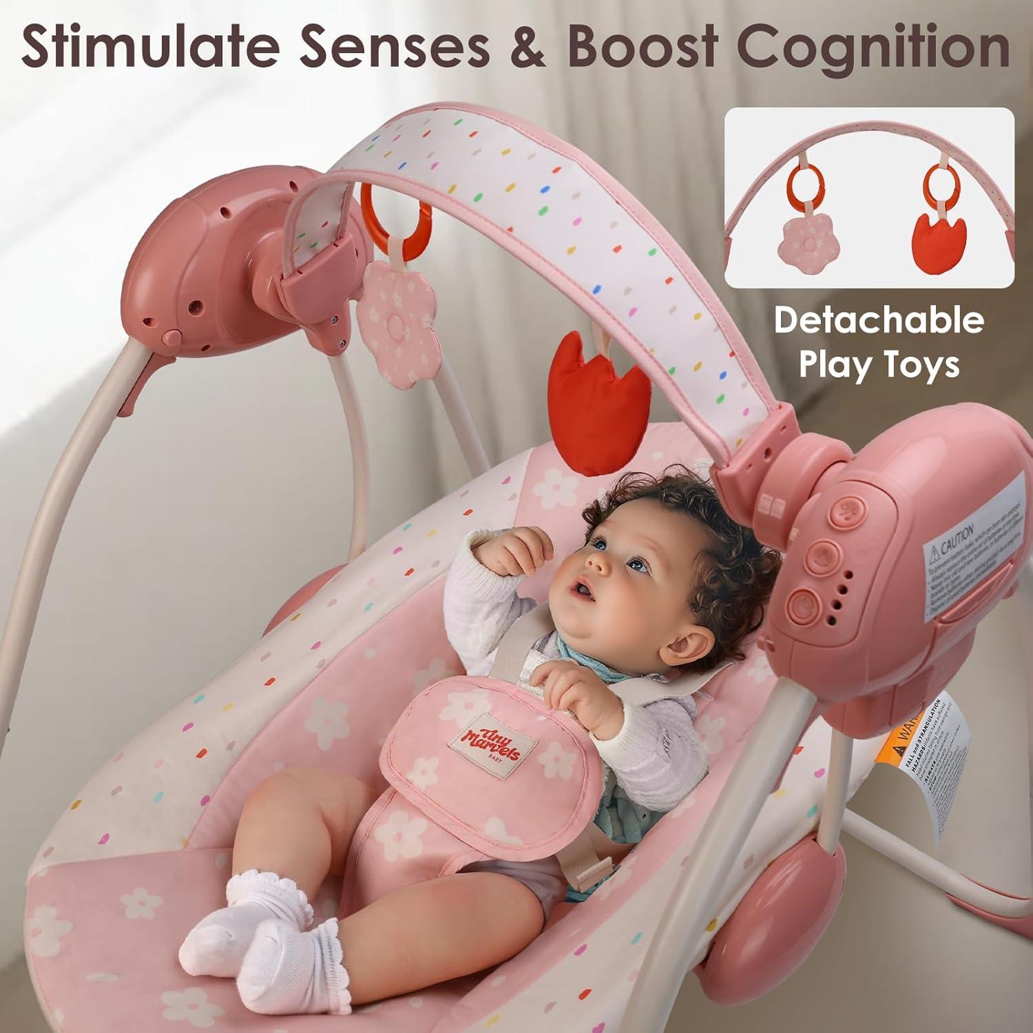 Columpio Portátil Tiny Marvels Blush Bloom 0-9 Meses 2.7-4.1 kg