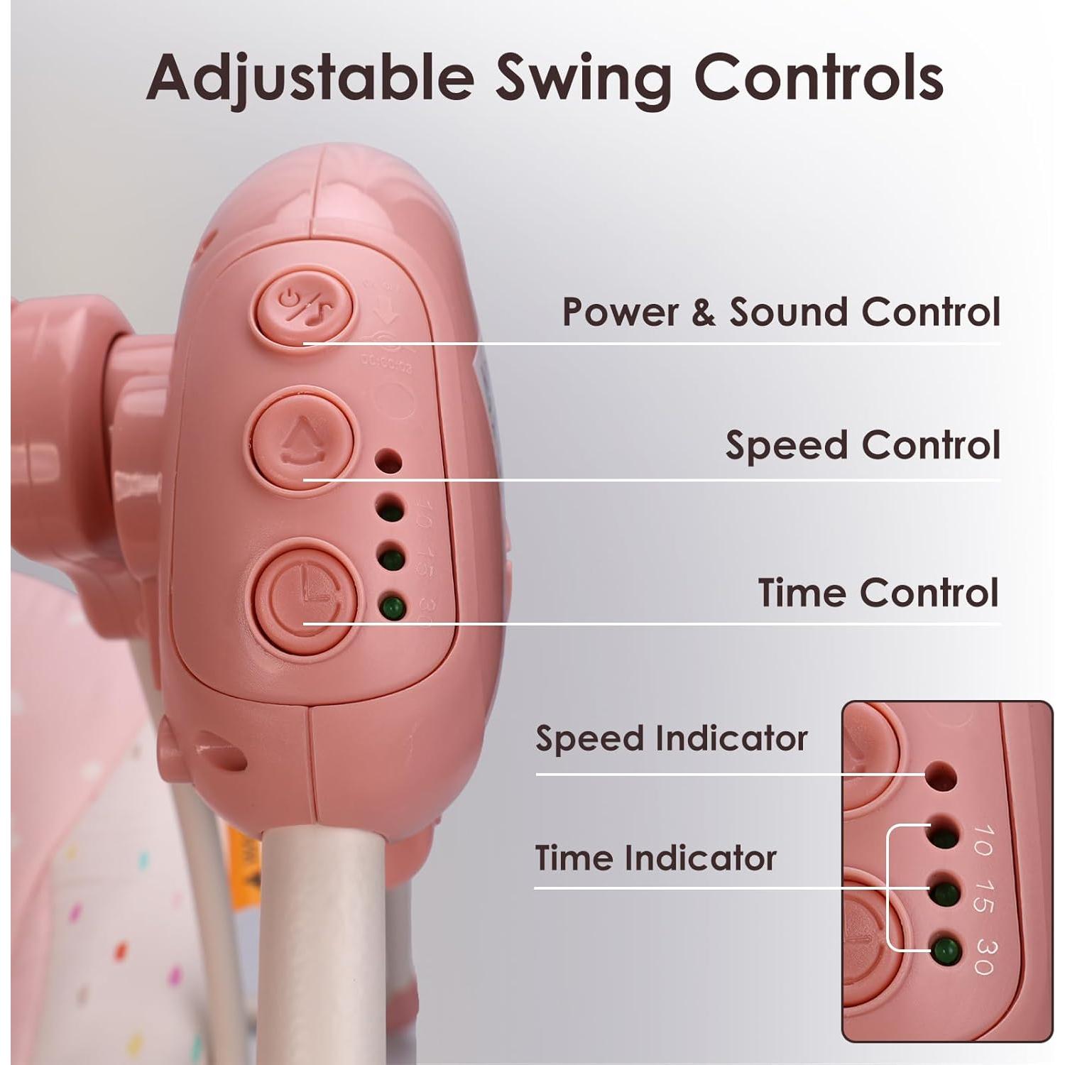 Columpio Portátil Tiny Marvels Blush Bloom 0-9 Meses 2.7-4.1 kg