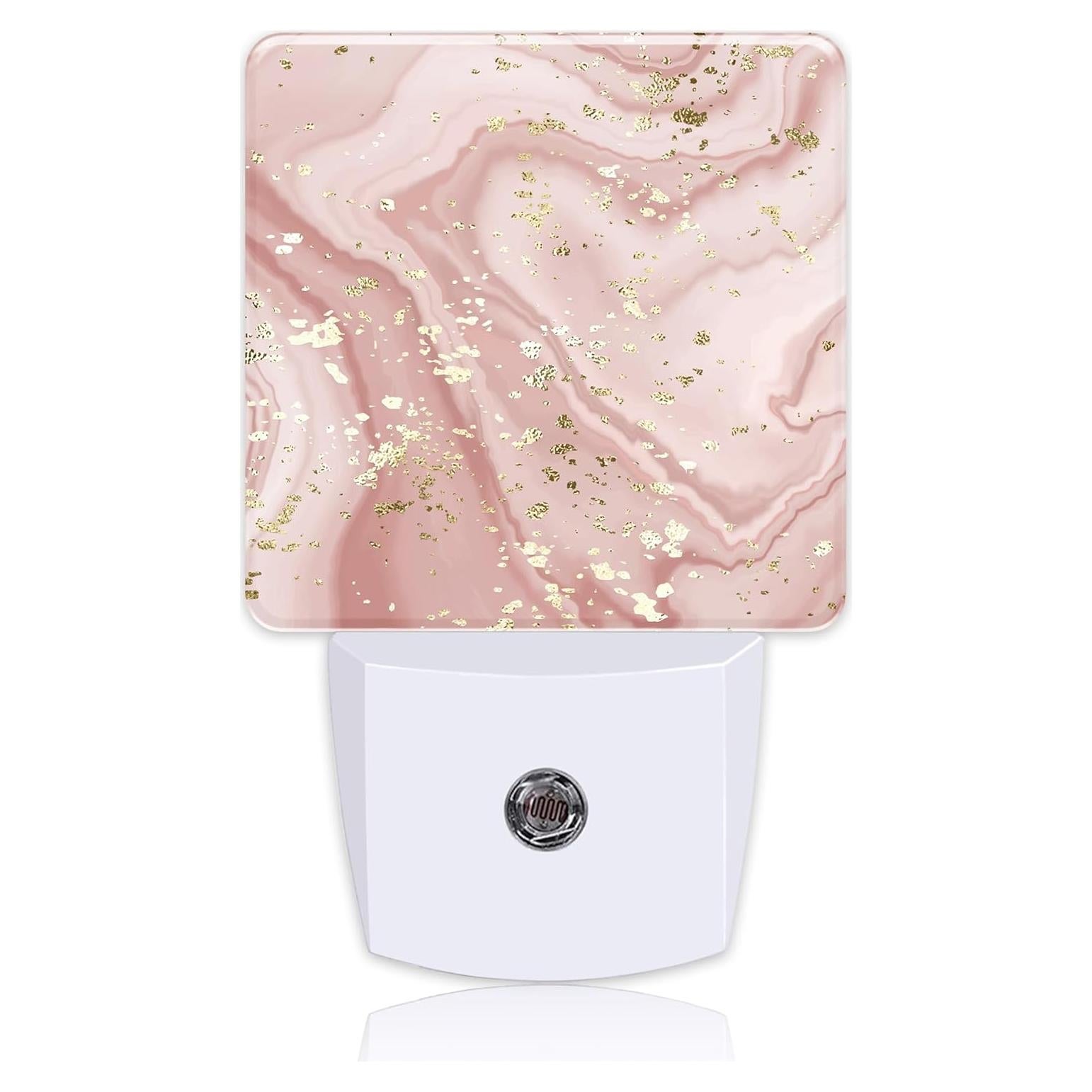 Luz Nocturna LED Uiaoiais Mármol Líquido Dorado 8.89 cm