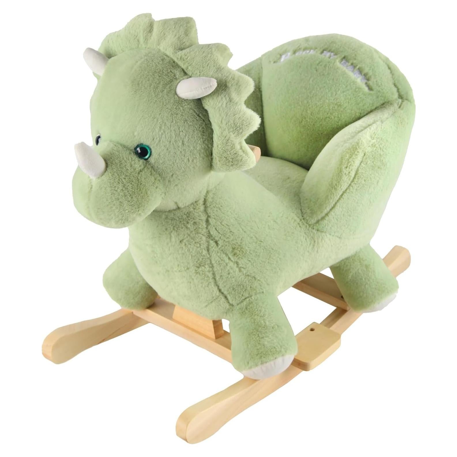 Caballo Balancín Dinosaurio Verde Rock My Baby 58x28x54cm