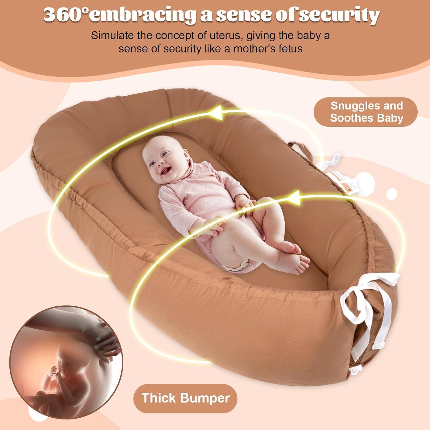 Cojín para Bebé Algodón Orgánico Marrón 1.46 kg