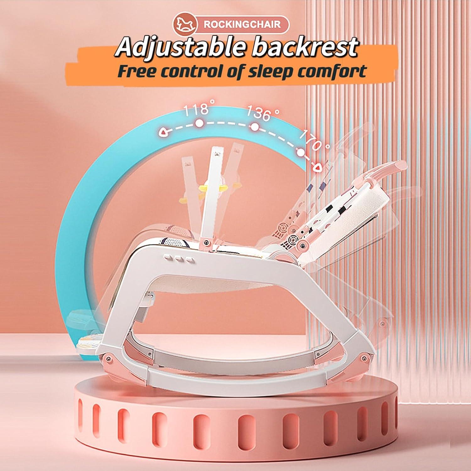 Silla de Rebotar para Bebé 5 en 1 Rosa - Ajustable y Portátil