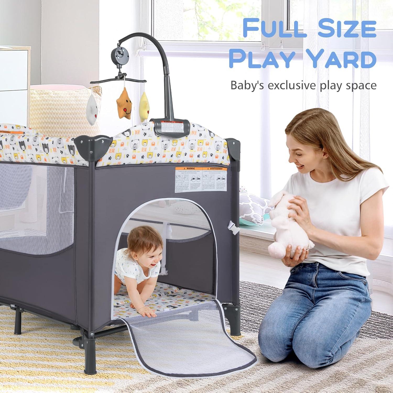 Cuna Lateral 5 en 1 INFANS para Bebés - Plegable y Portátil