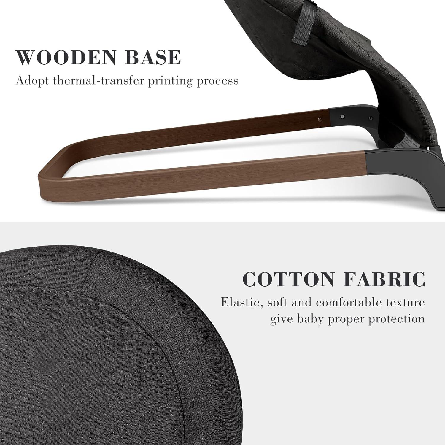 Columpio para Bebés ANGELBLISS Antracita, Asiento Portátil 9 kg