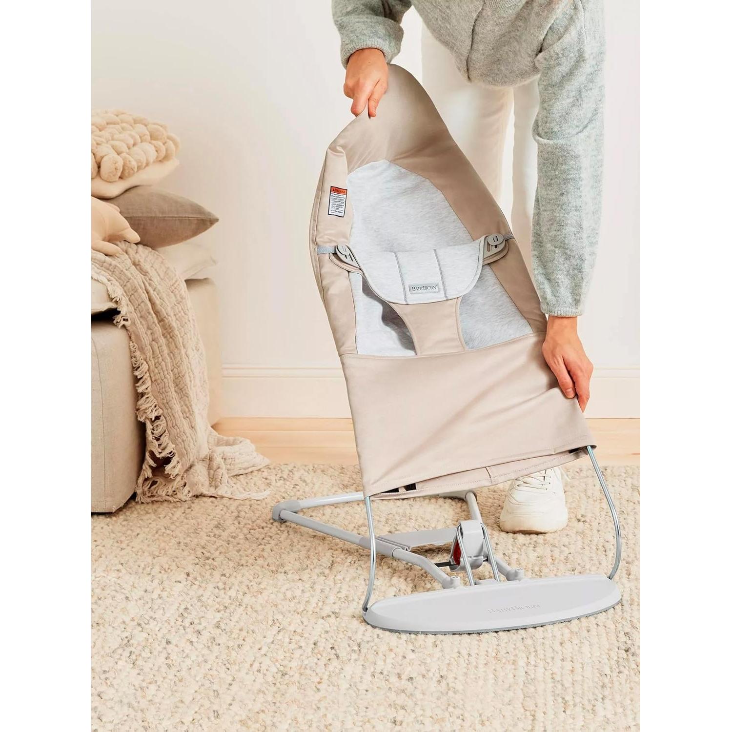 Silla de rebote BabyBjörn Balance Soft Beige/Gris 2 en 1