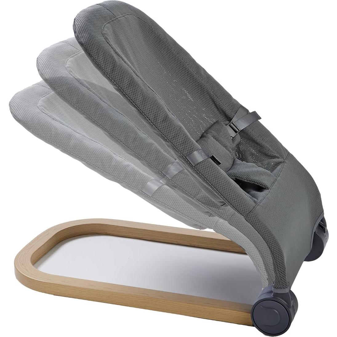 Mecedora Plegable Giggle Bounce Deluxe Gris Pizarra 0-6 meses