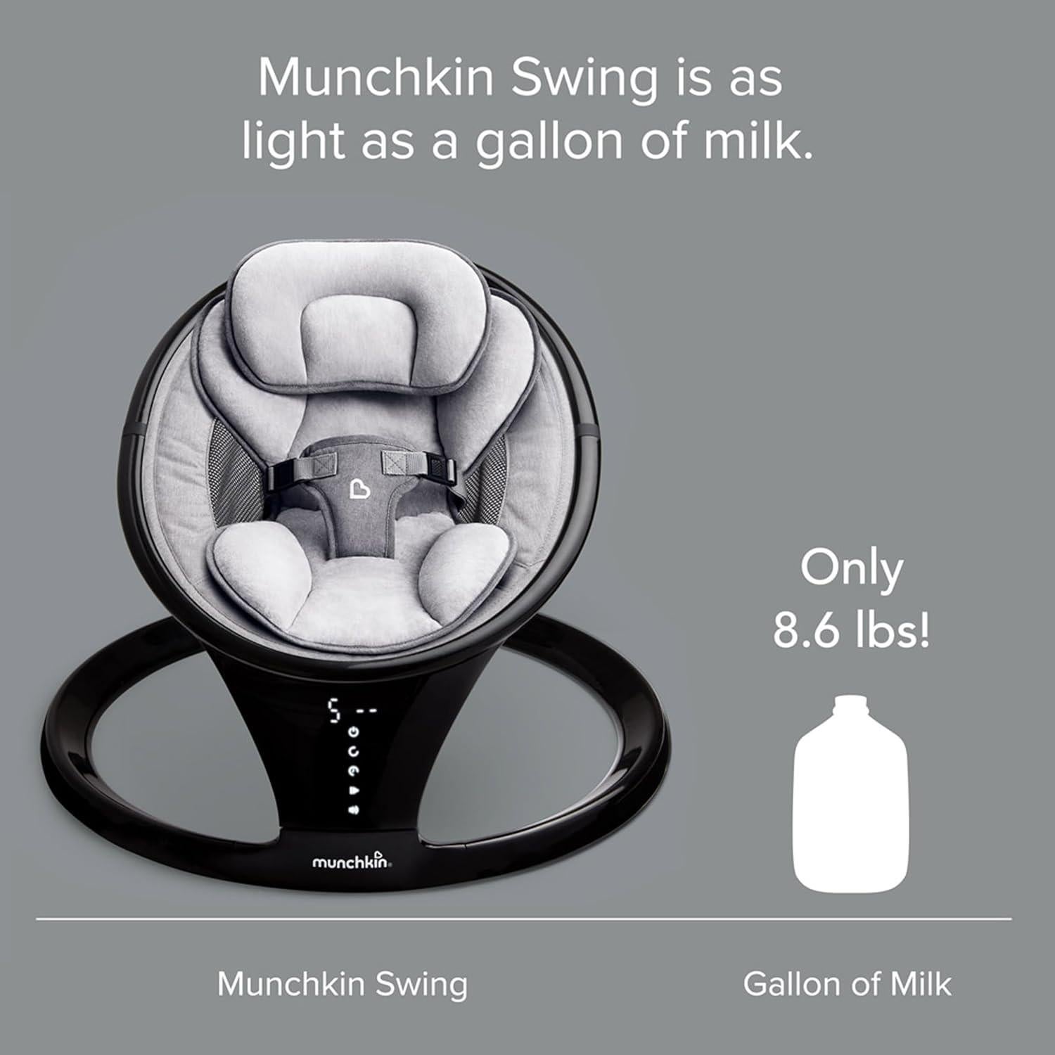 Columpio Eléctrico para Bebés Munchkin con Bluetooth y 5 Movimientos