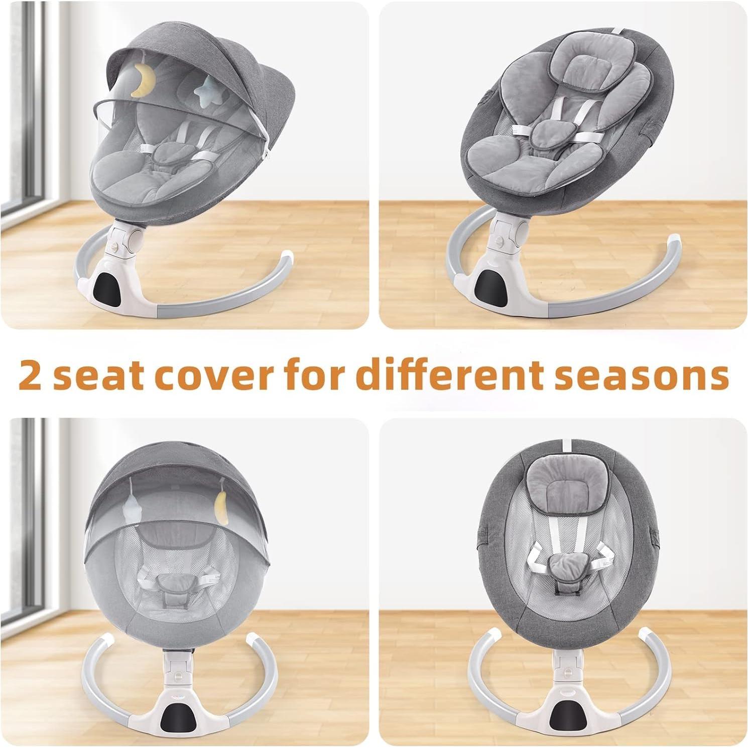 Columpio para Bebés GYARING 008 Portátil con Música y Control Remoto