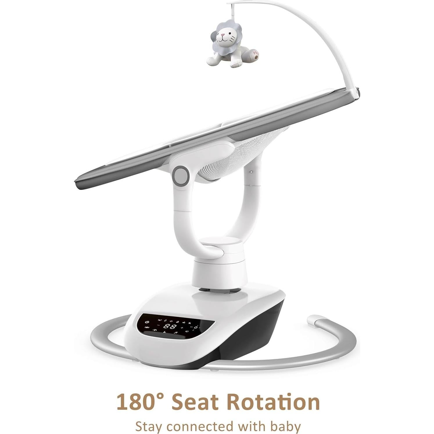 Columpio Eléctrico para Bebés Angelbliss 3D Gris, 6 Movimientos