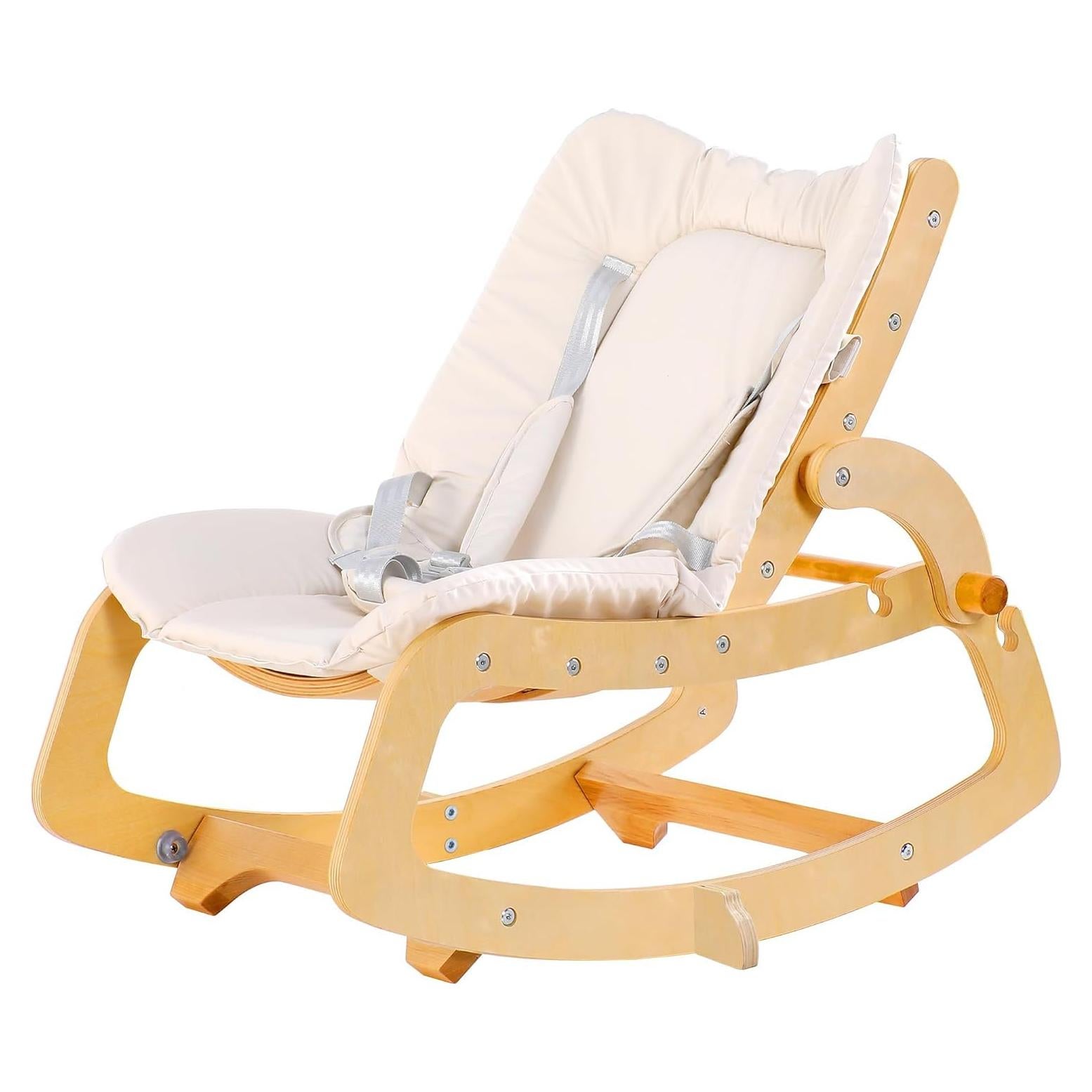 Silla Mecedora Ajustable 3 en 1 MallBest para Bebés Beige