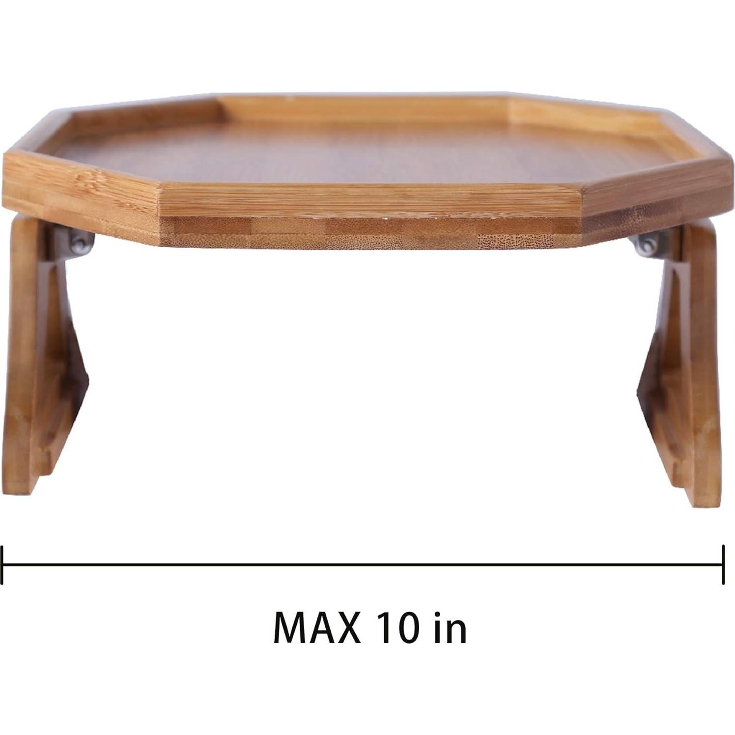 Mesa Lateral Xchouxer de Bambú Natural para Sofá