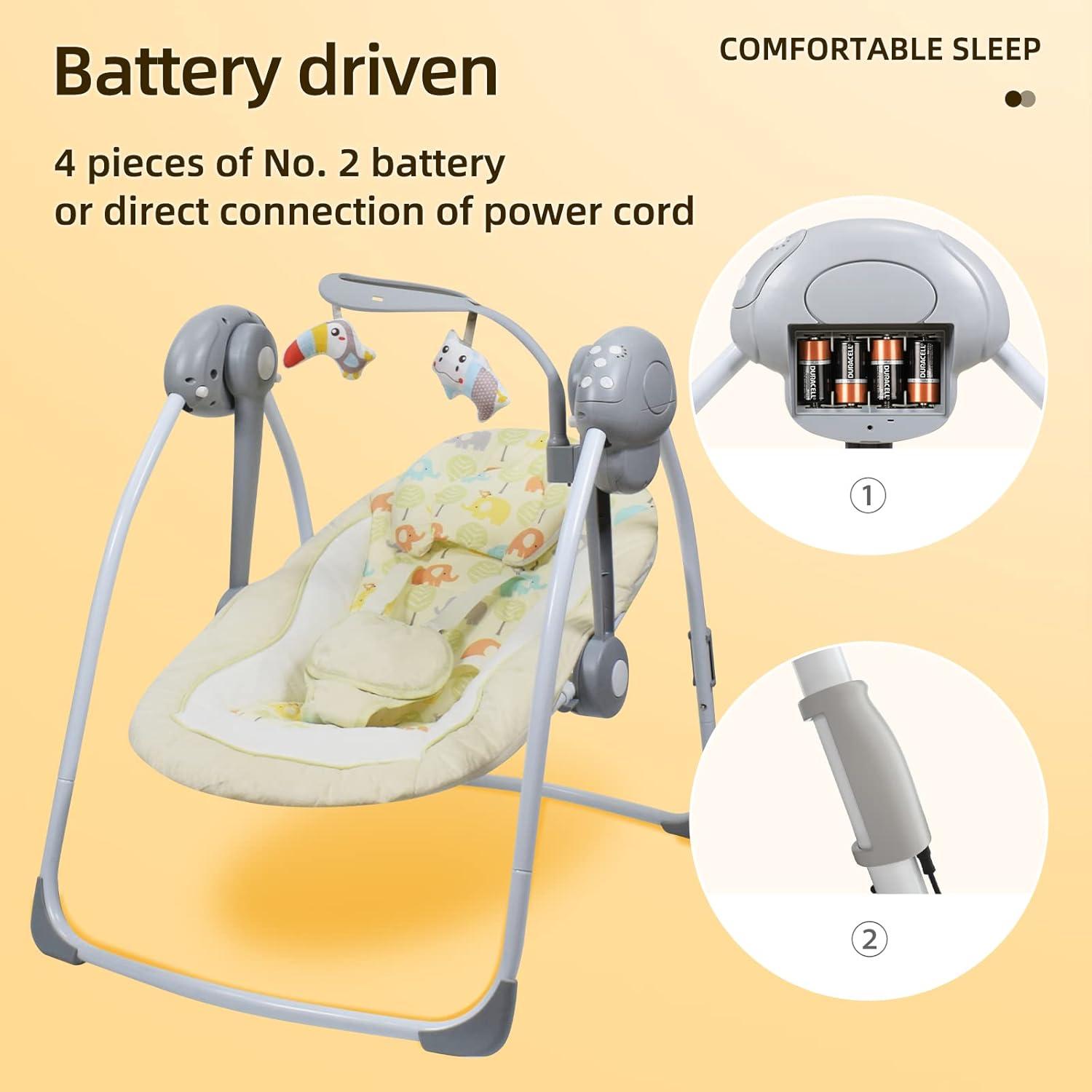 Mecedora Eléctrica Portátil para Bebés Comfort 25104