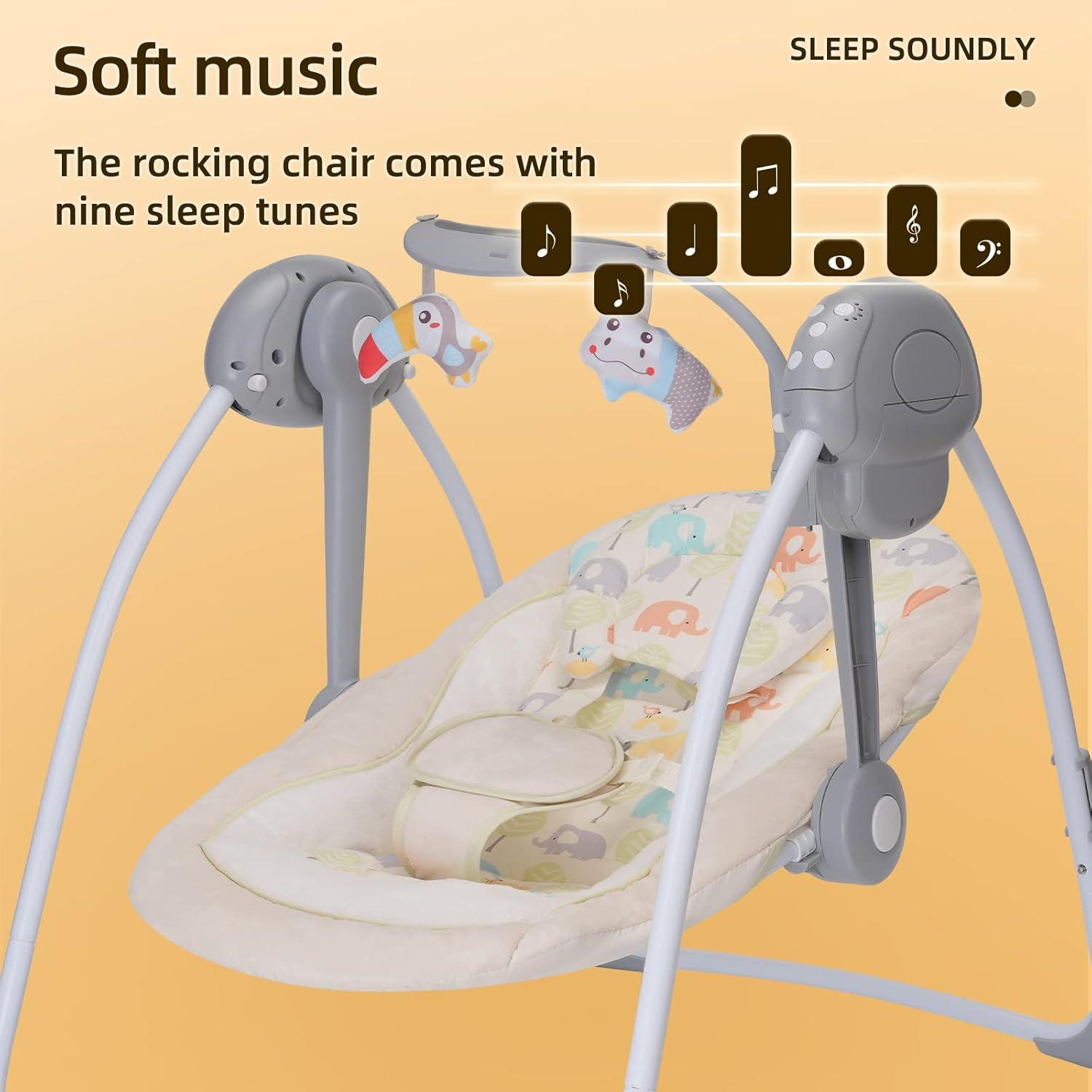 Mecedora Eléctrica Portátil para Bebés Comfort 25104