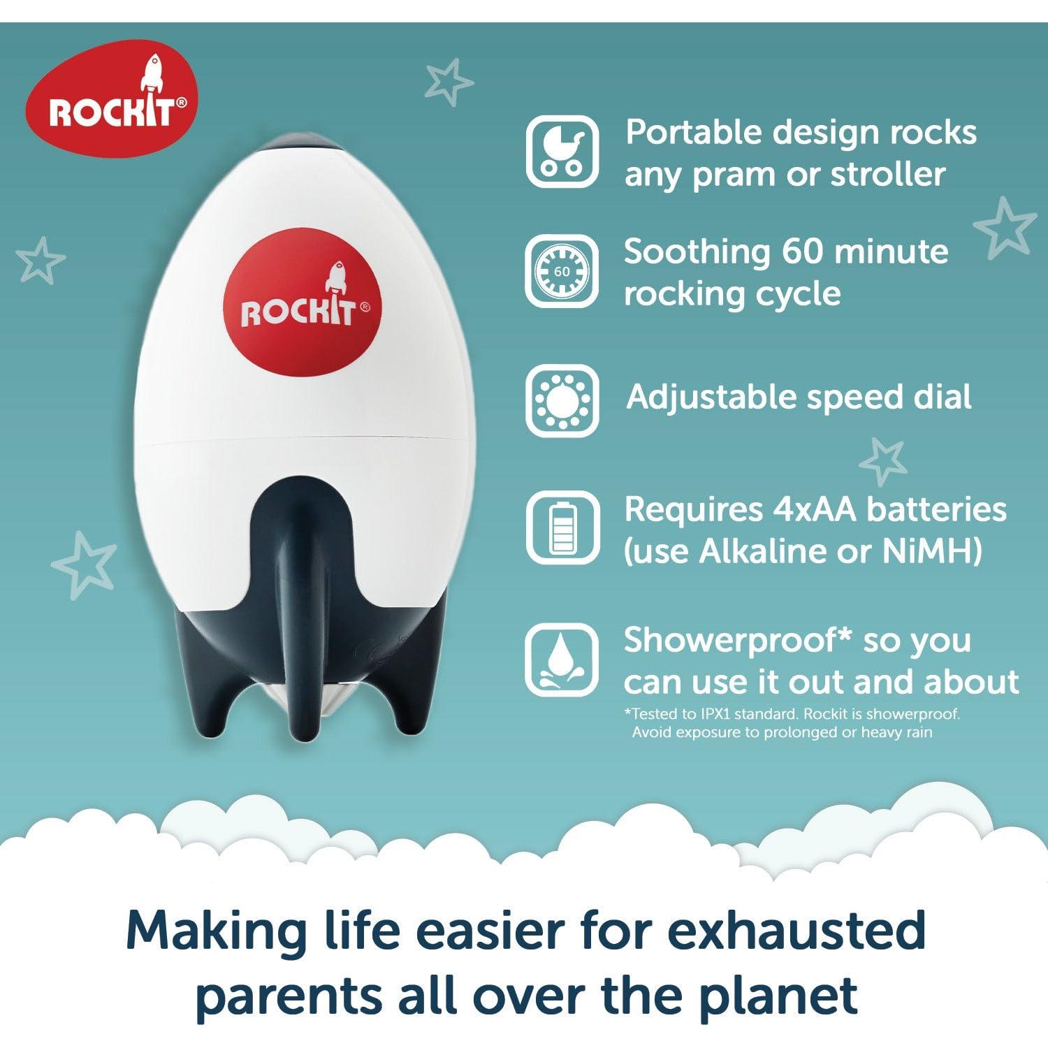 Rockit Rocker - Columpio Portátil para Bebés con Baterías AA