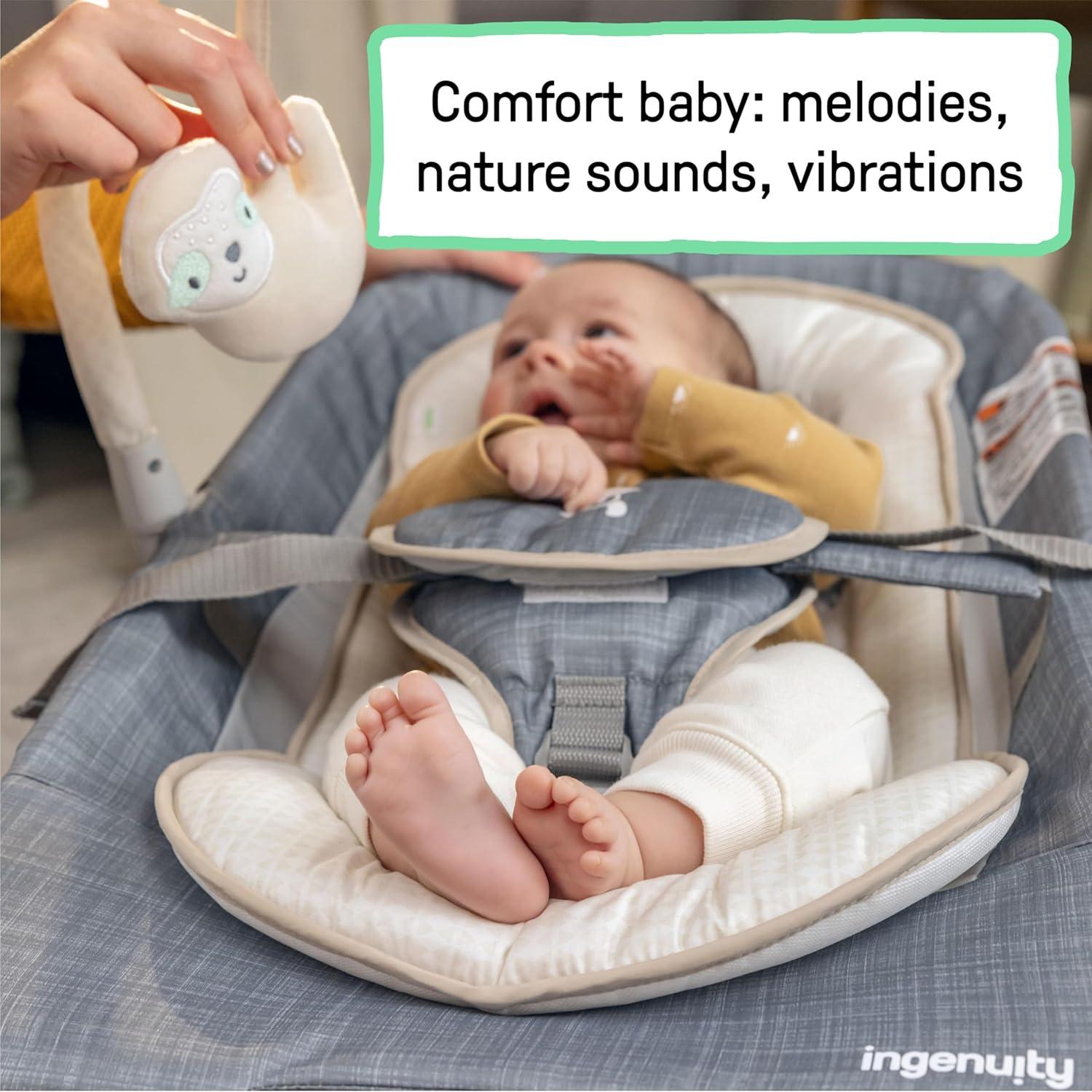 Silla de Rebotar y Balancear Ingenuity Happy Belly Gris