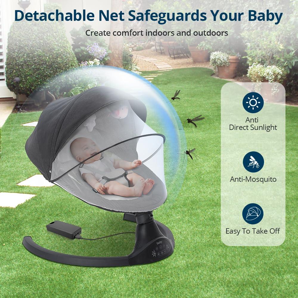 Silla Mecedora Bioby para Bebés 0-12 Meses con Control Remoto