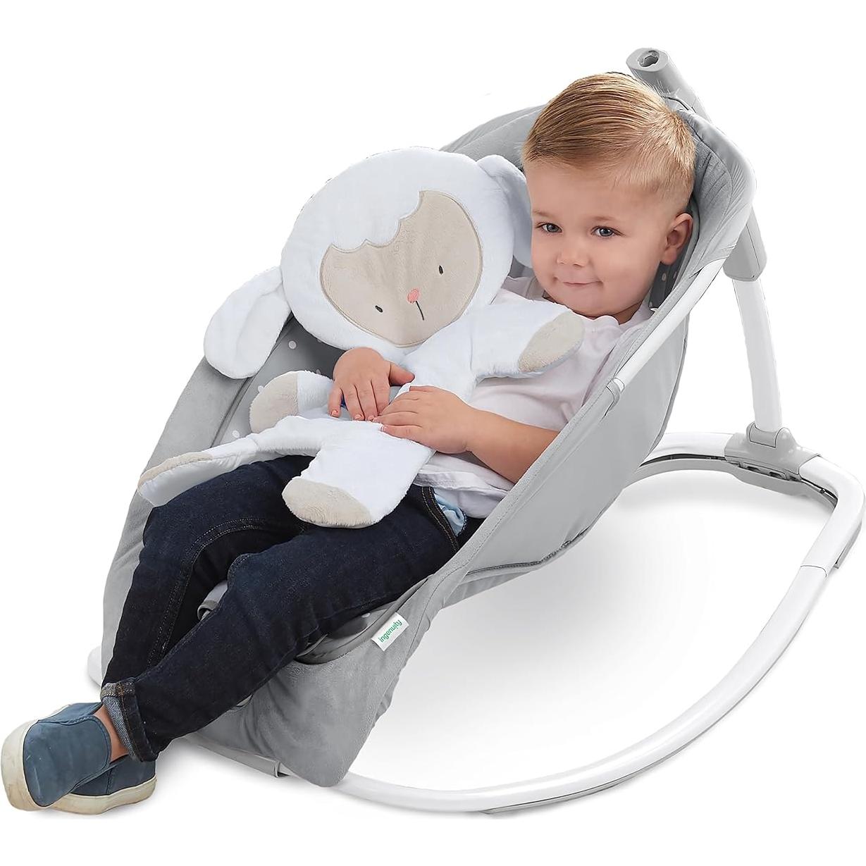 Sillón mecedor 2-en-1 Ingenuidad Corderito Acurrucado