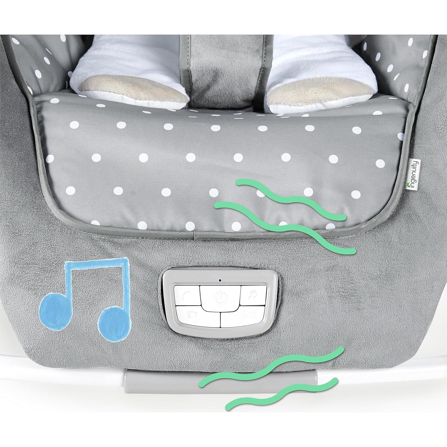 Sillón mecedor 2-en-1 Ingenuidad Corderito Acurrucado