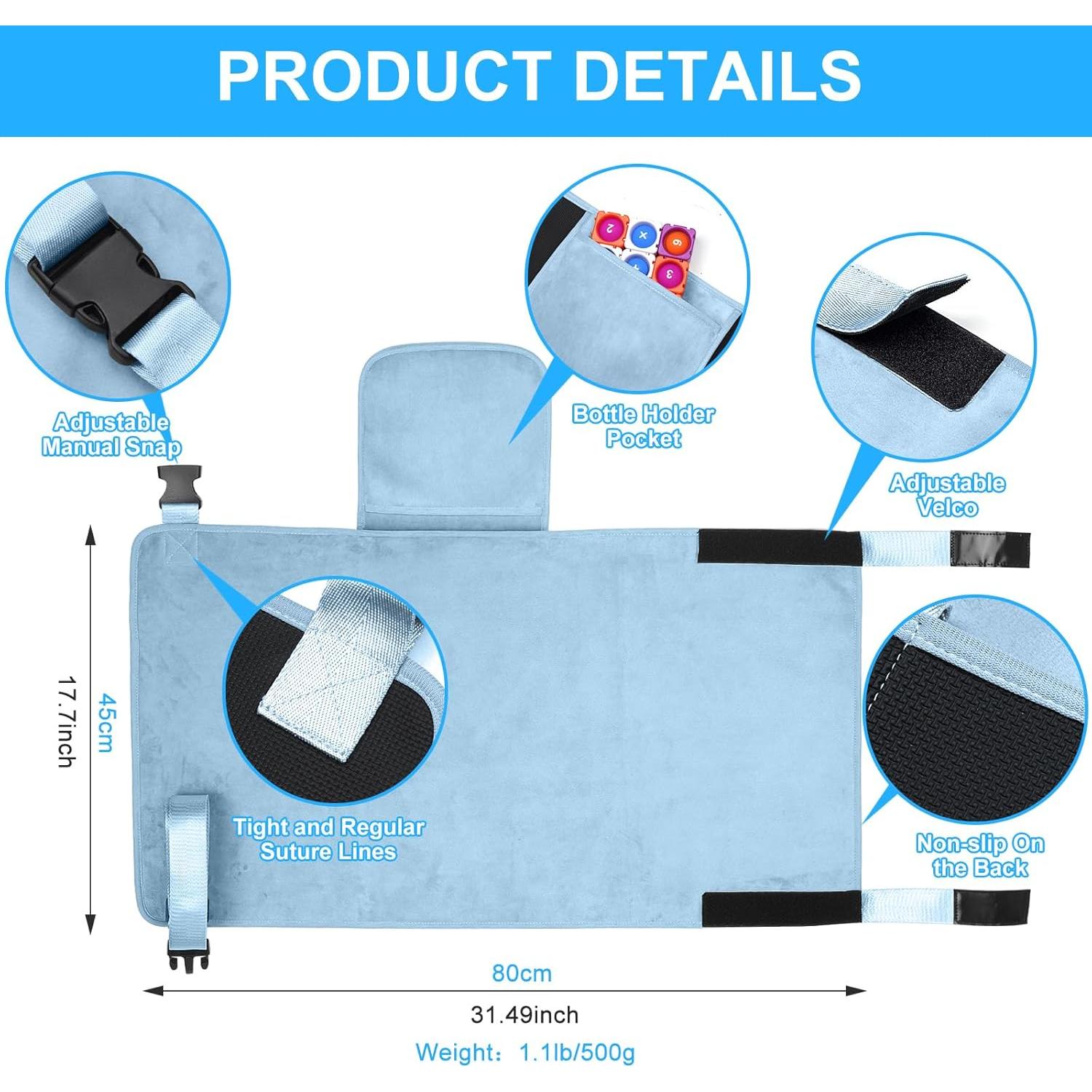 Cama de avión portátil COZYBONDER para niños - Azul, 80x45 cm