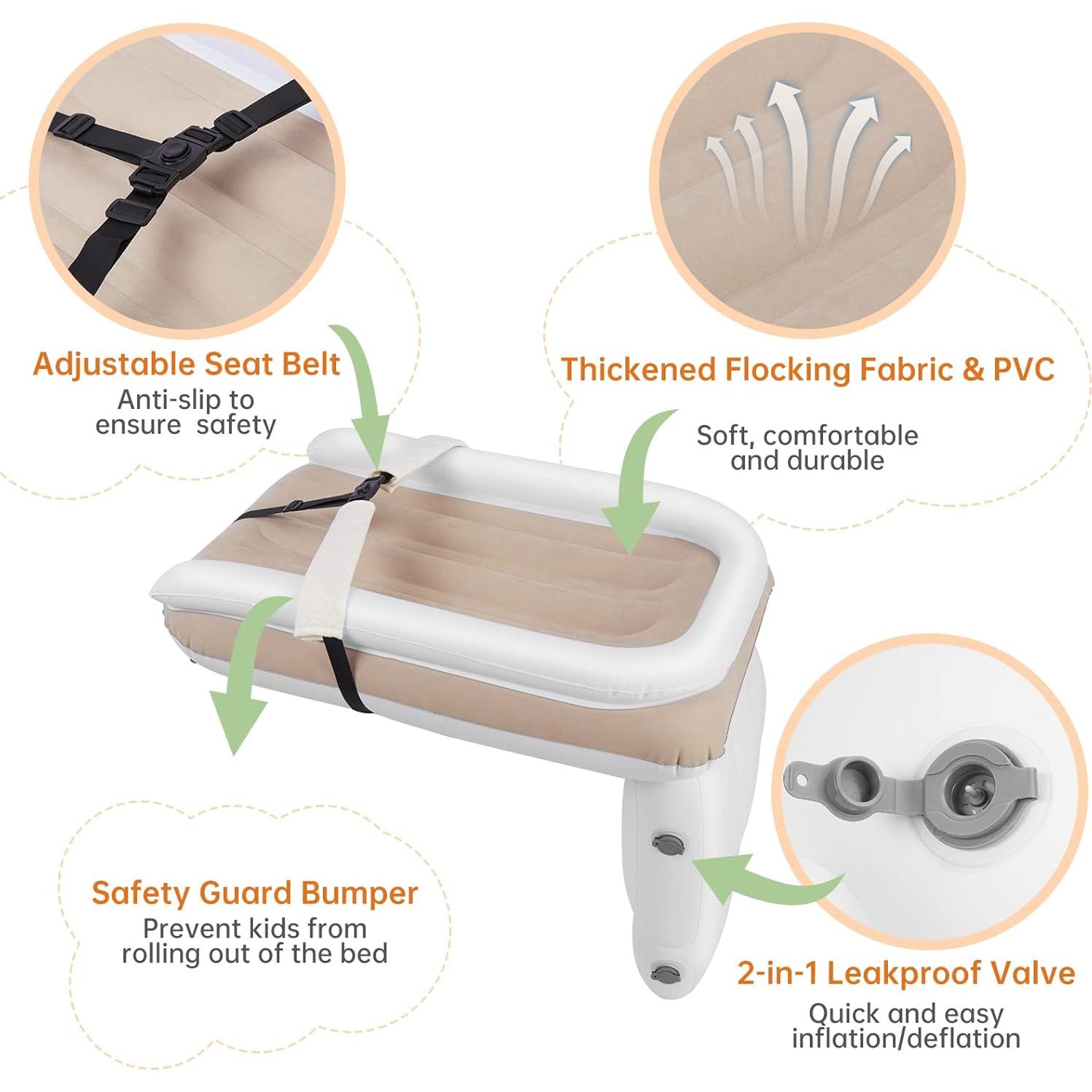 Cama Inflable para Niños PAHTTO - Portátil y Ajustable 40 kg