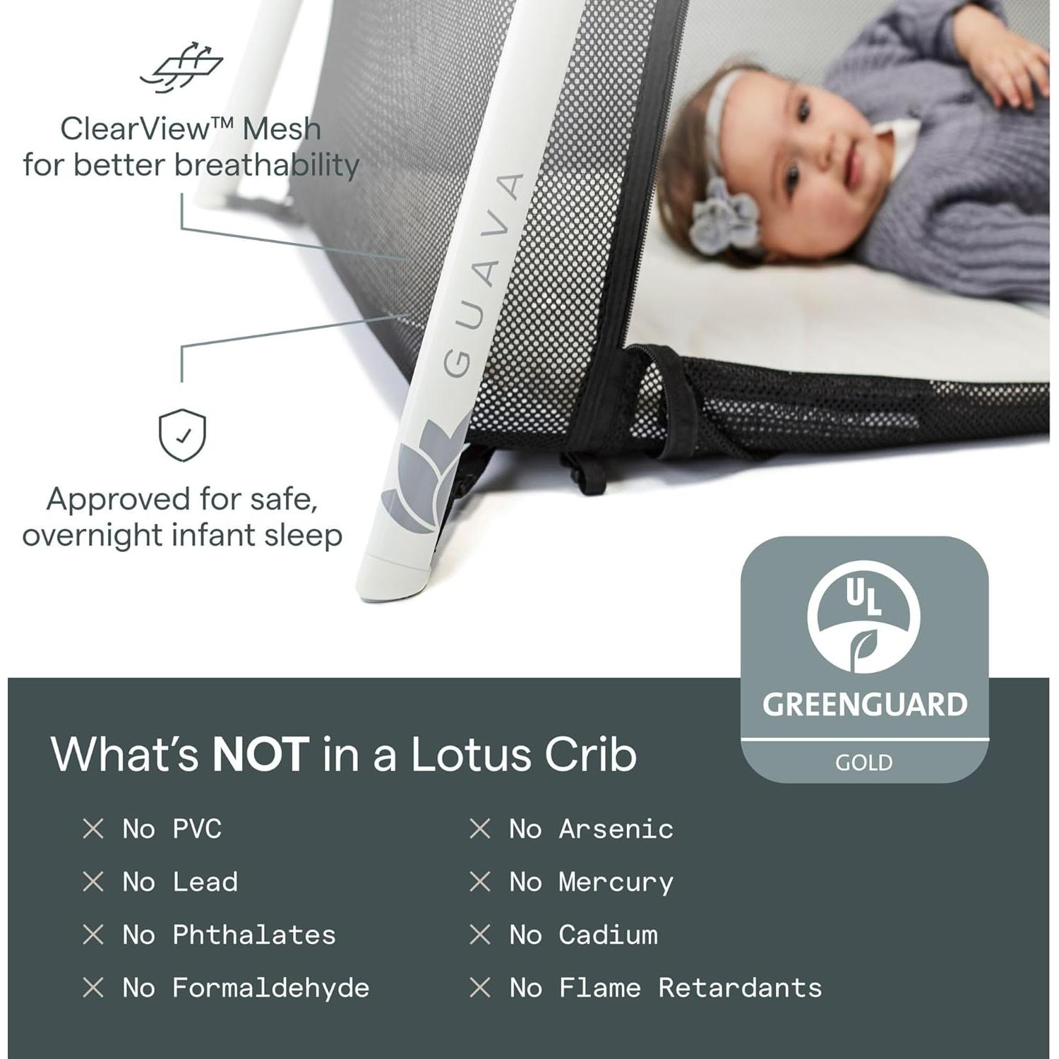 Cuna de Viaje Guava Family Lotus Plegable para Bebés 0-3 Años